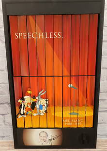 Looney Tunes Animated Animations Mel Blanc - Speechless: Looney Tunes Animated Animations Mel Blanc - Speechless Power Pictures. Tested. Working mostly...one frame seems to be a little slow or needs some help turning. The sound was good. Measures 30" tall x