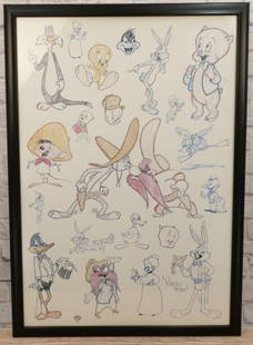 Looney Tunes Virgil Ross Character Sketch Lithograph: Looney Tunes Virgil Ross Character Sketch Lithograph. Warner Bros. 1997. Measures 39" tall x 27.5" wide. All invoices must be paid within 24 hours of the sale. We offer multiple shipping options, plea