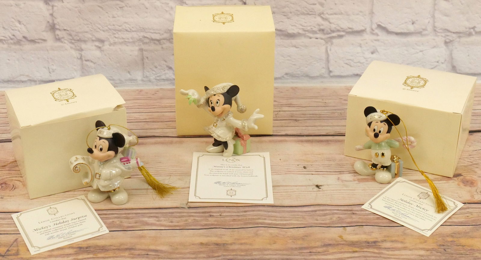 Lot of 3 Disney Lenox Christmas Ornaments (1 of 8)