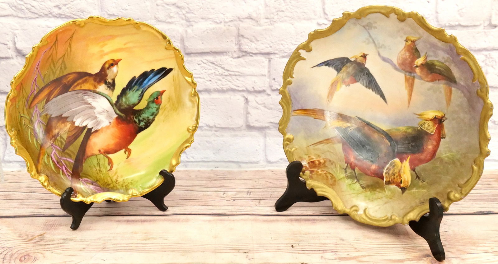 Lot of 2 19th Century Limoges Pictorial Plates/Chargers (1 of 6)