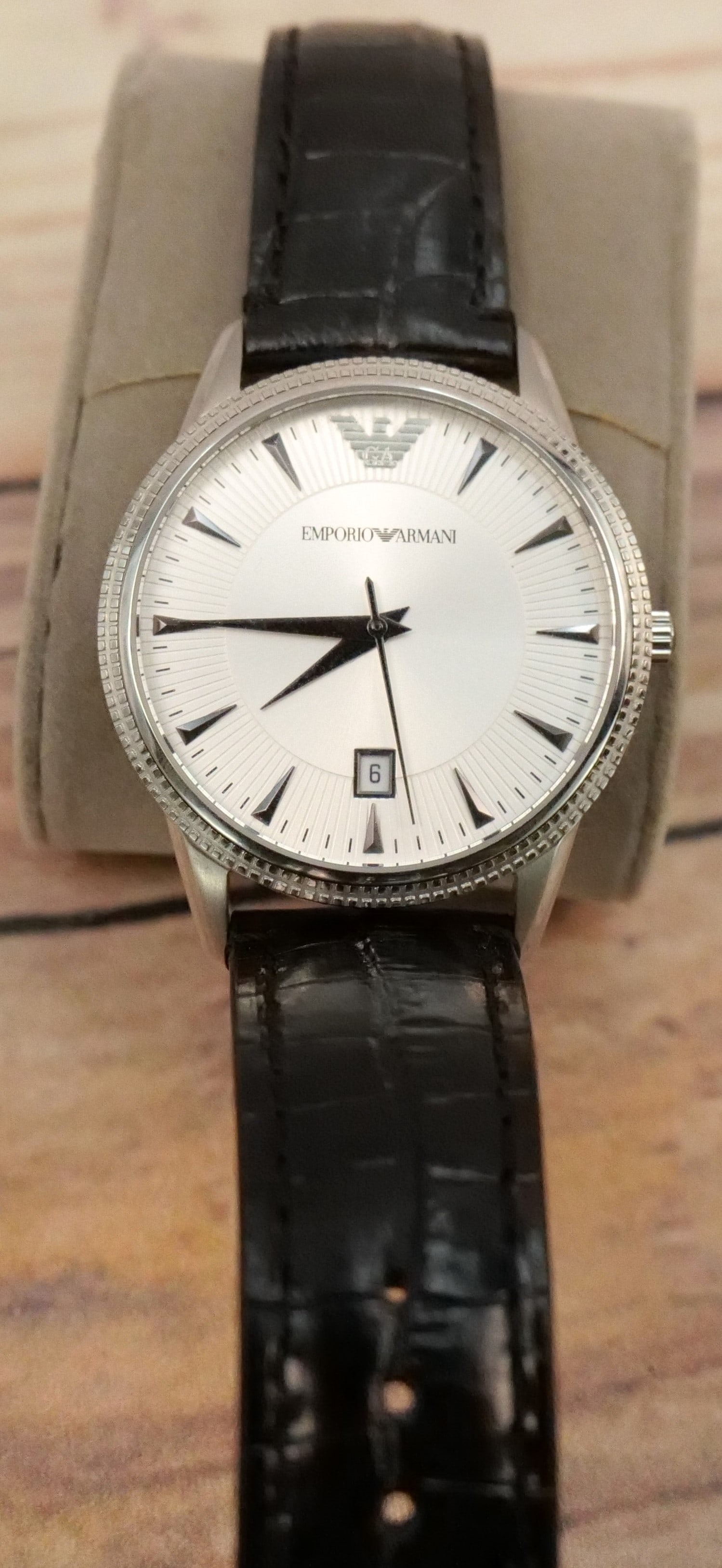 Emporio Armani Watch with Leather Band (1 of 9)