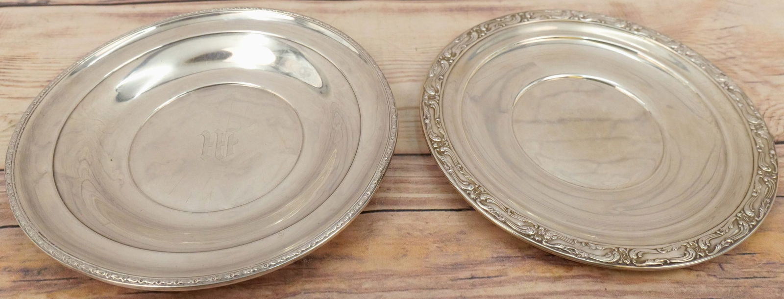 Lot of 2 Sterling Silver Plates (1 of 8)