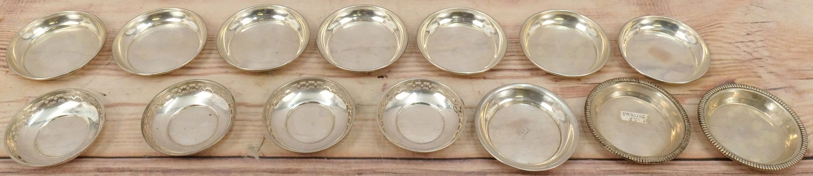 Lot of 14 Sterling Silver Table Salts/Personal Waste (1 of 6)