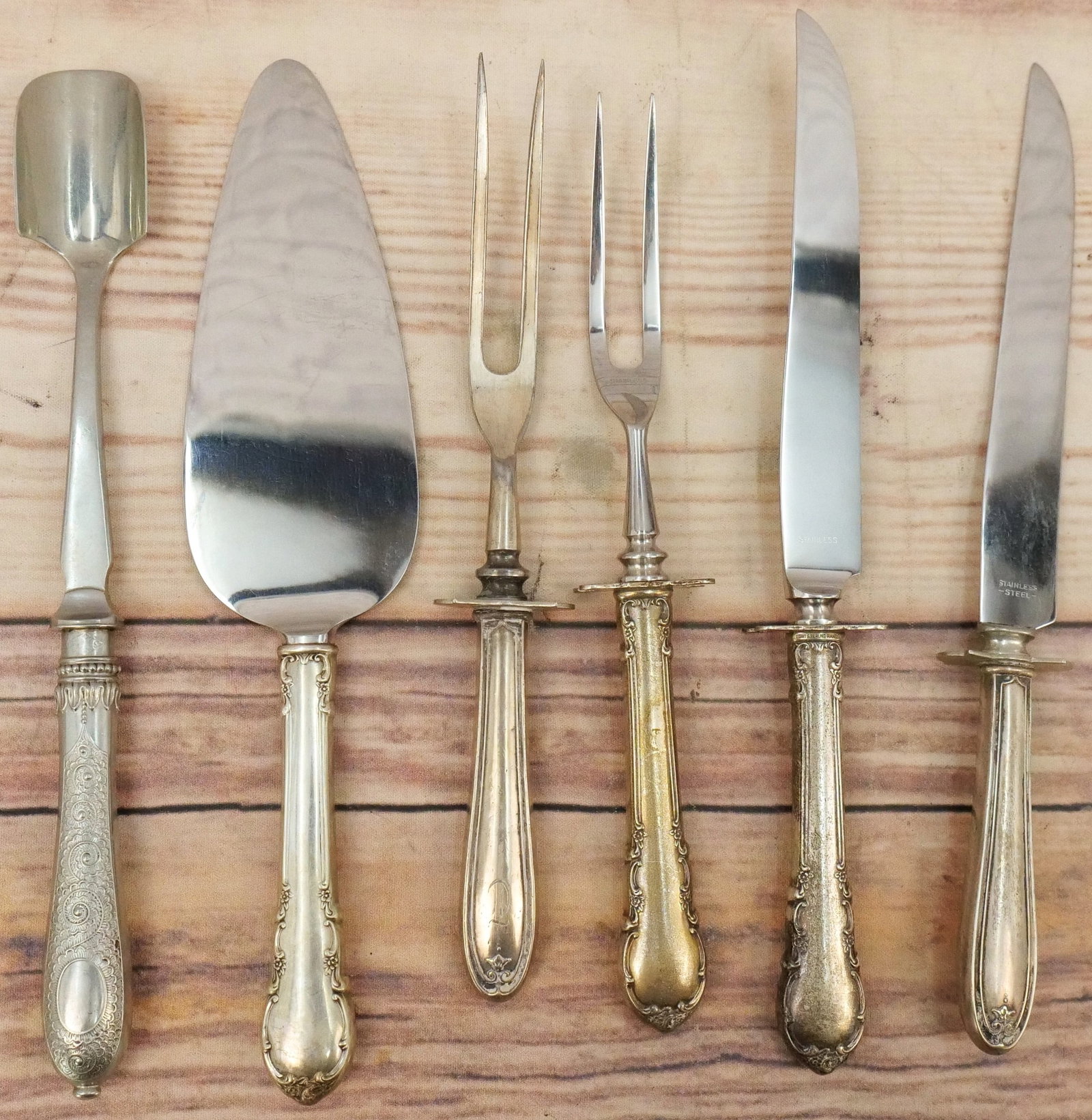 Lot of 6 Sterling Silver Handled Serving Pieces (1 of 5)