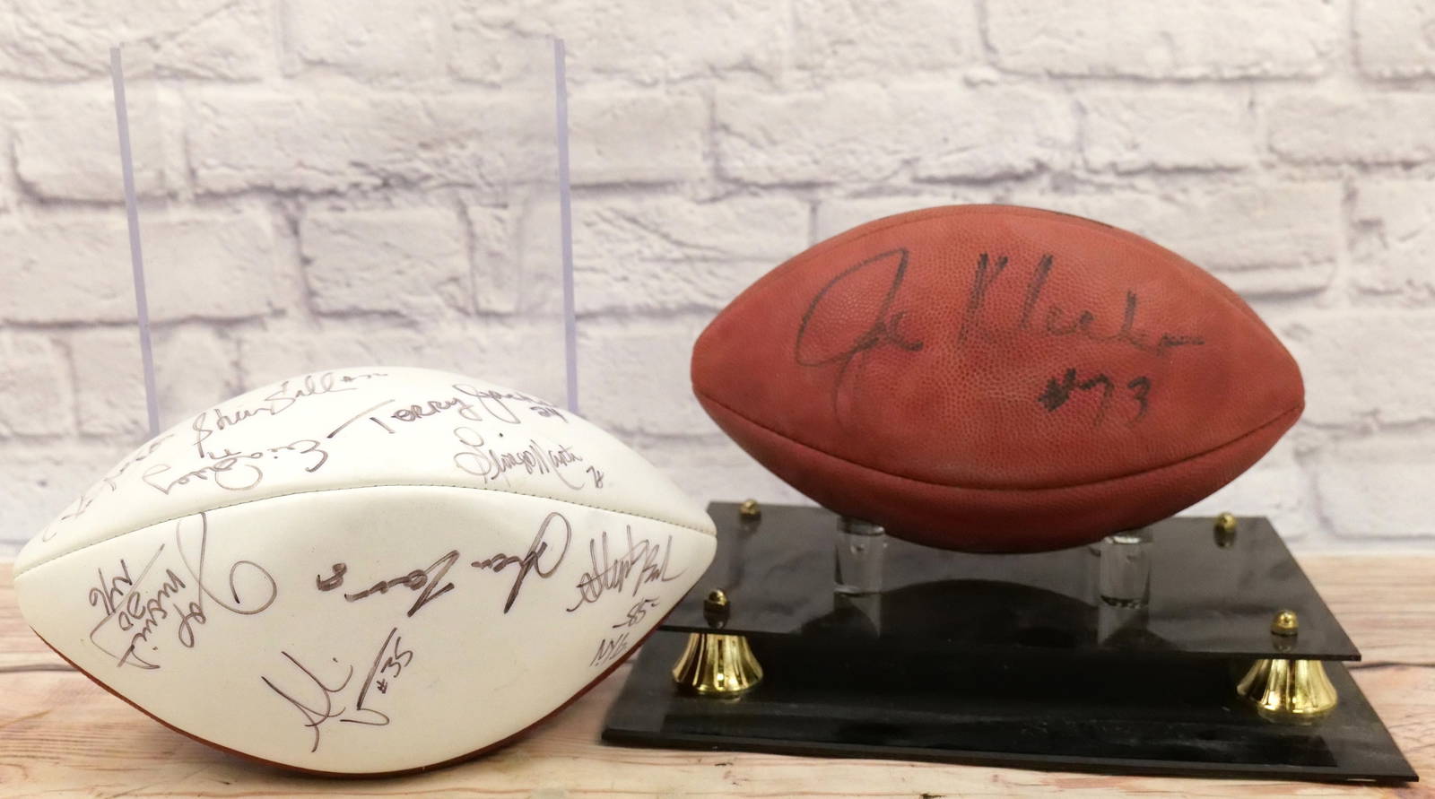 Lot Of 2 Autographed Footballs Auction