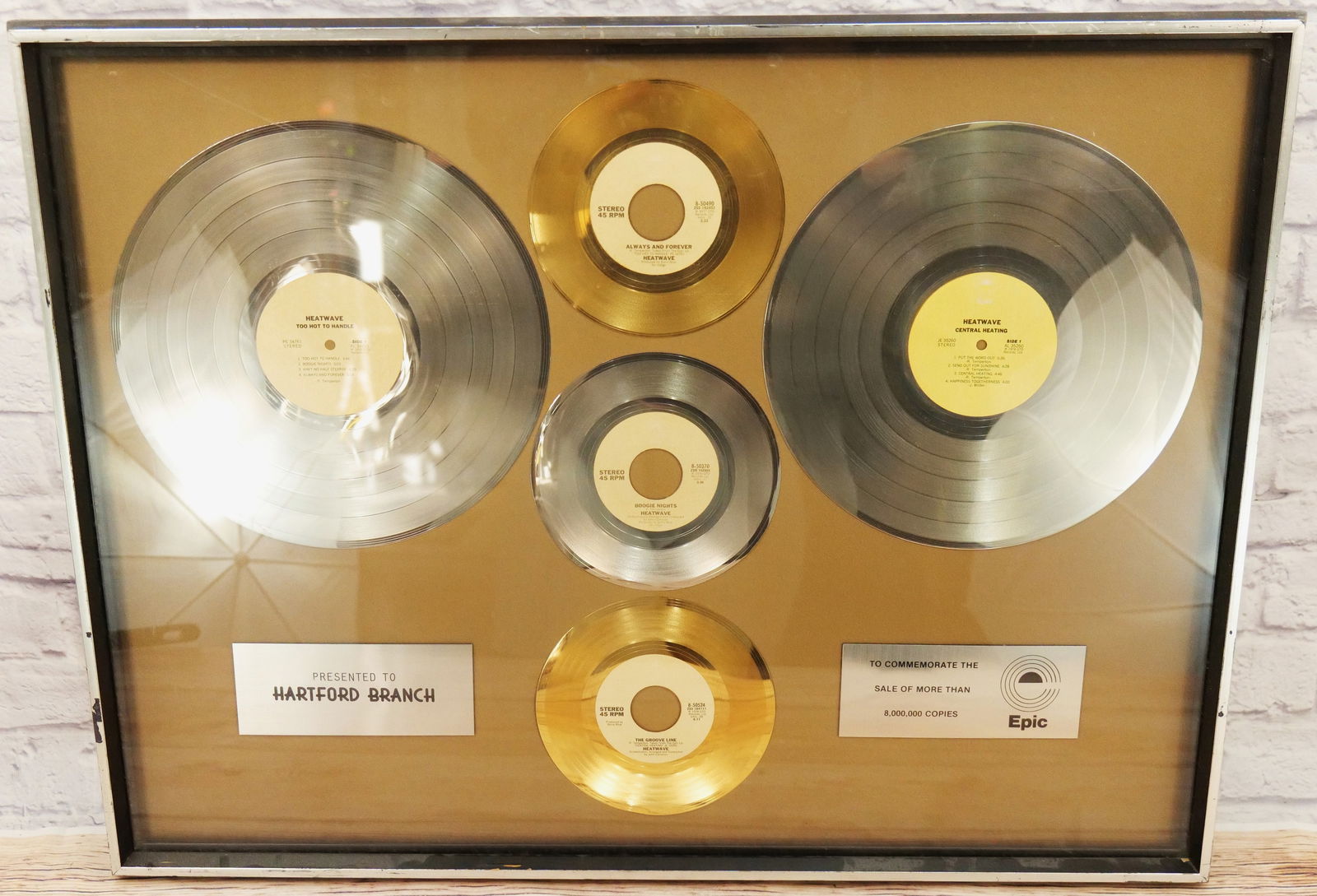 Collage of Heatwave Gold and Platinum Records (1 of 5)