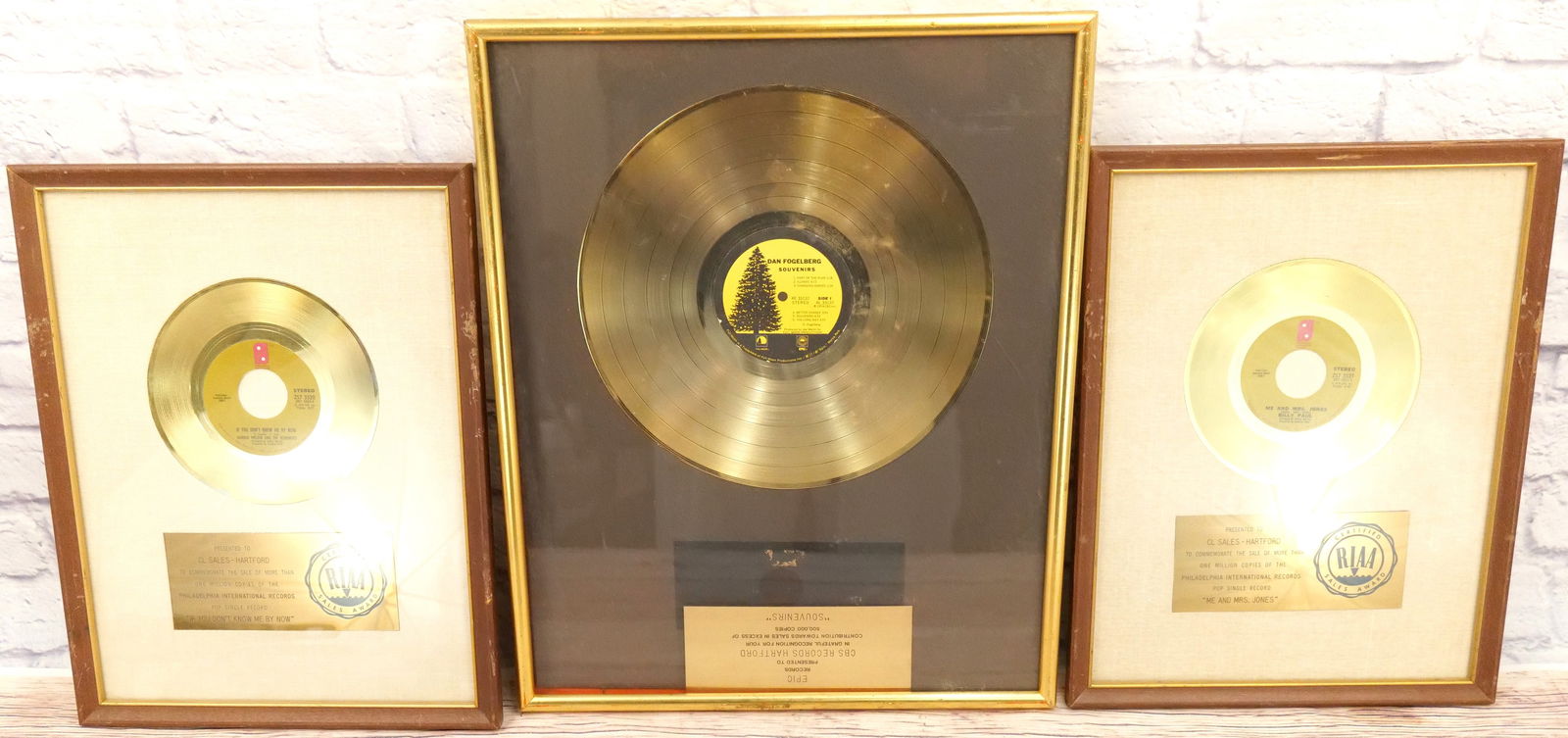 Lot of 3 Framed Gold Records (1 of 7)