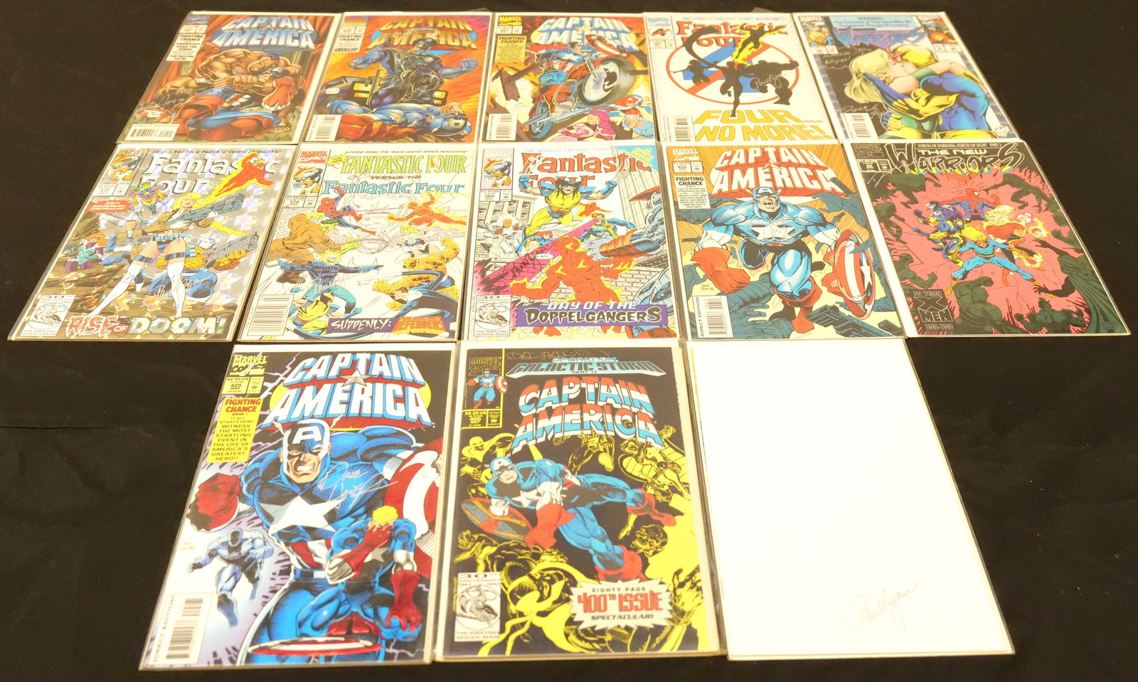 Lot of 13 Signed Comic Books: Lot of 13 Signed Comic Books including Fantastic Four Signed by Paul Ryan, Multiple Issues of Captain America Signed by Dave Hoover, Multiple Issues of Fantastic Four Signed by Paul Ryan, and More. Al