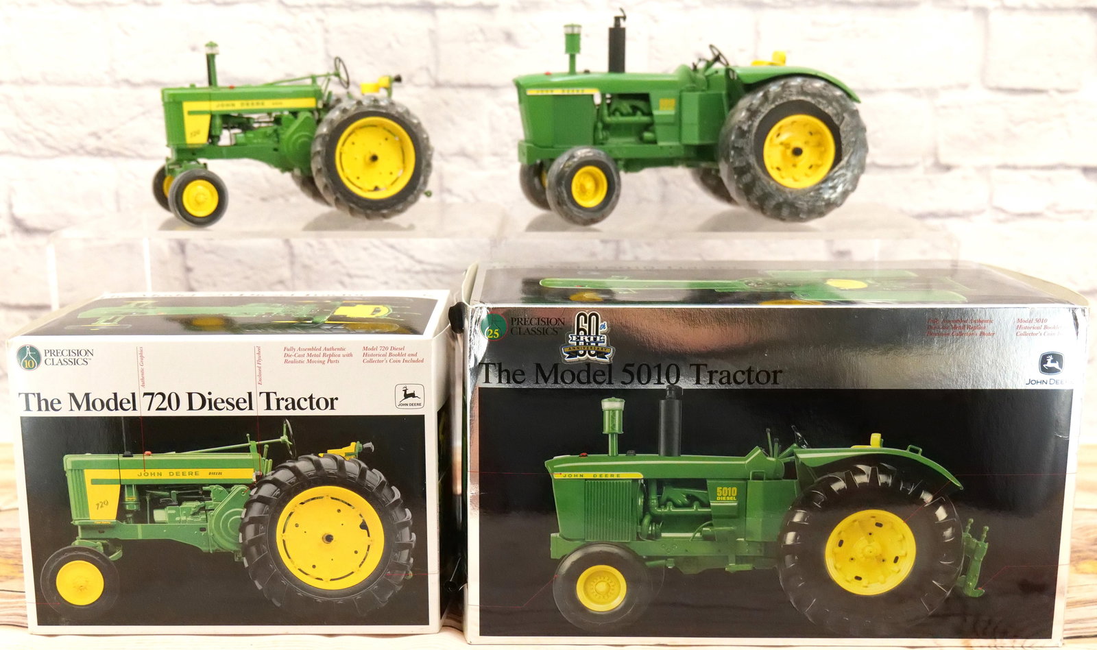 Lot of 2 AS-IS Ertl Precision Series John Deere Tractors (1 of 11)