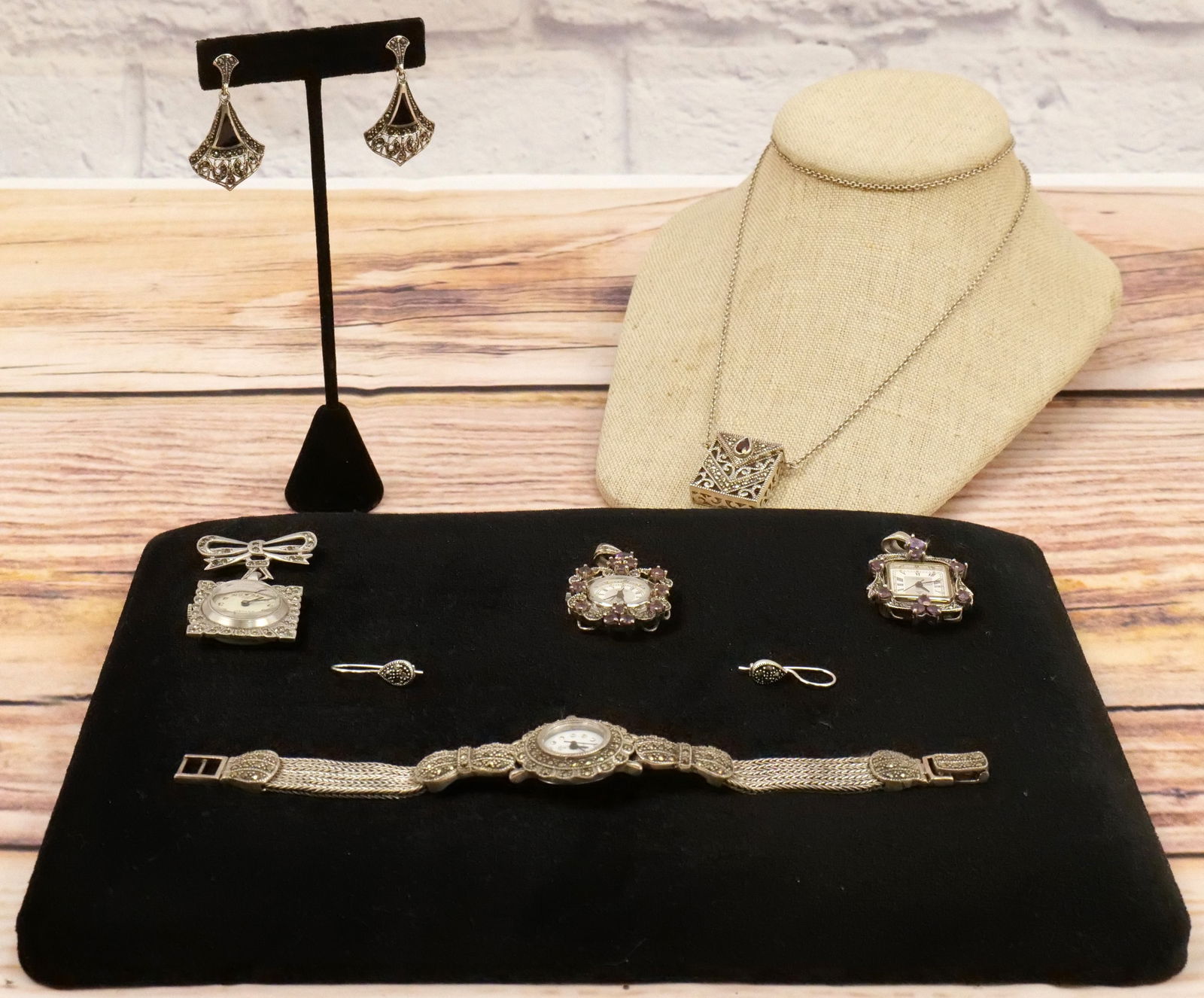 Lot of Sterling and Marcasite Jewelry (1 of 7)