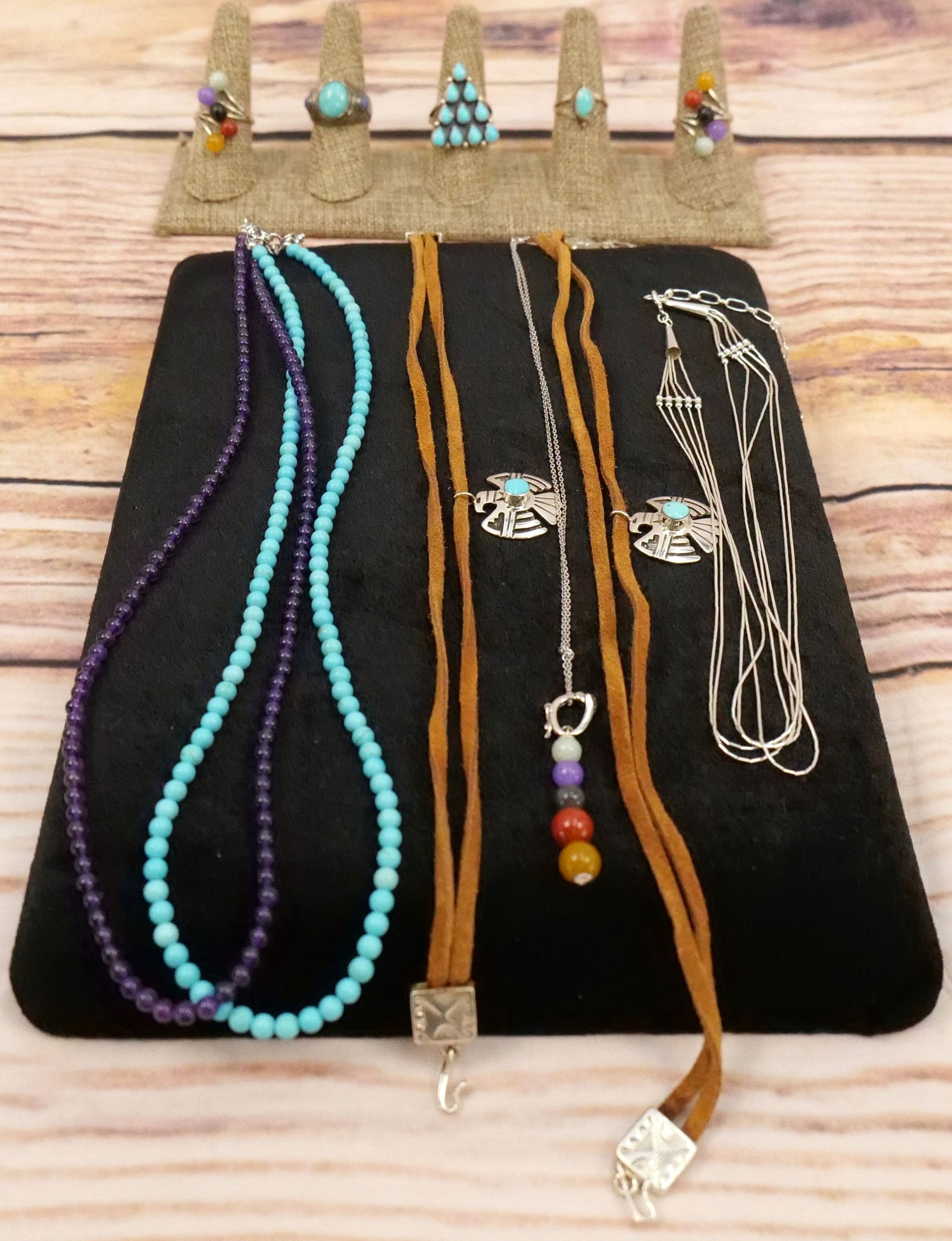 Lot of Southwest Style Sterling Jewelry (1 of 10)