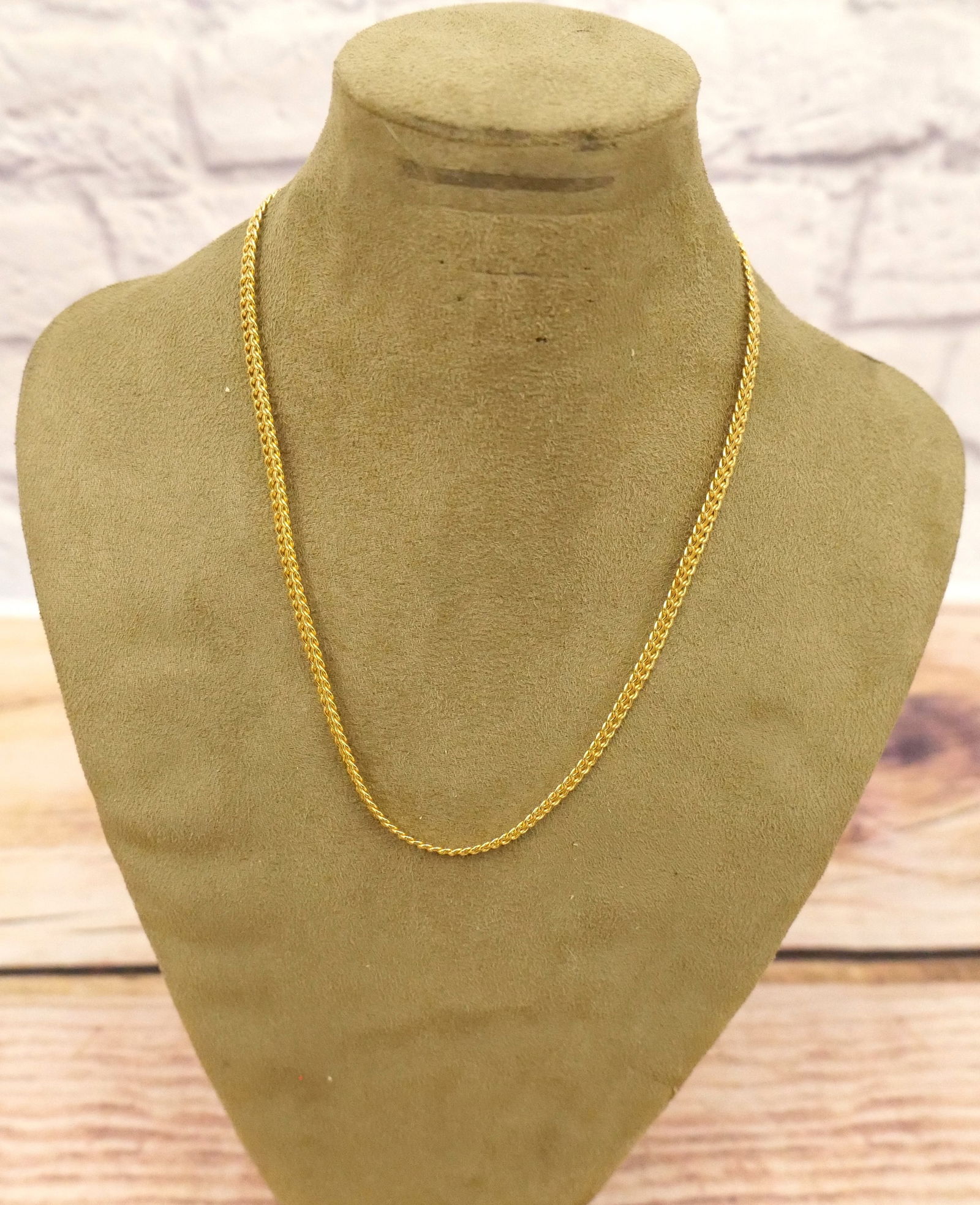 14k Yellow Gold Flat Link Necklace (1 of 6)