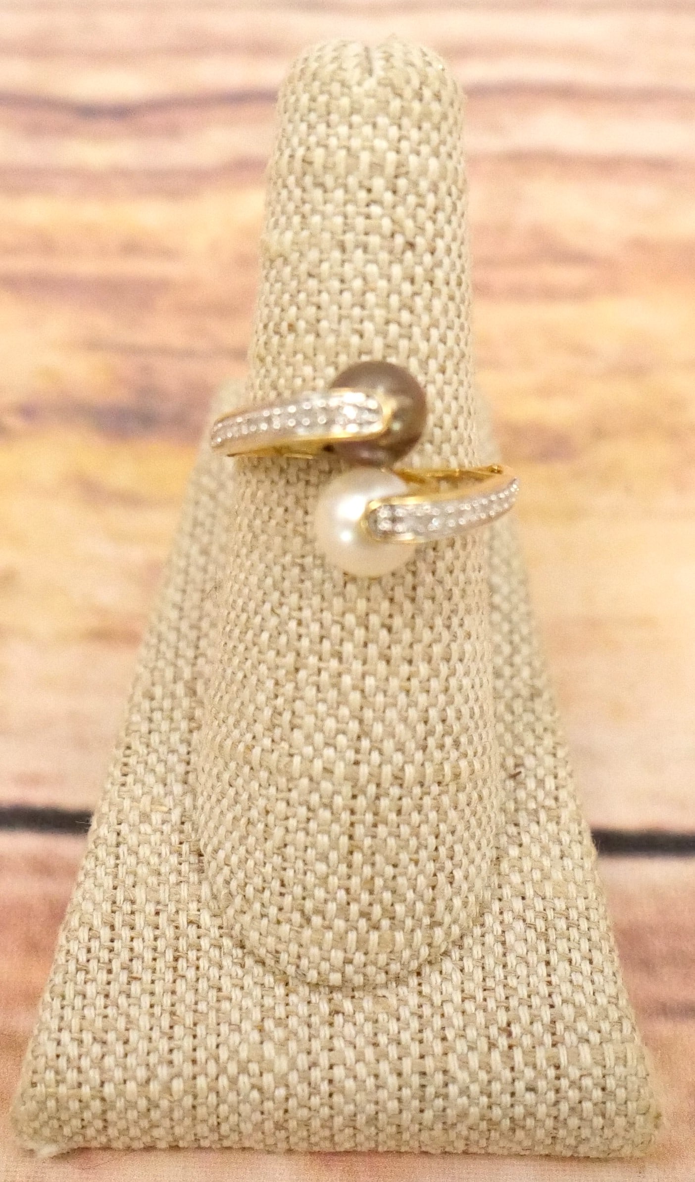 14k Yellow Gold Pearl and Diamond Ring (1 of 7)