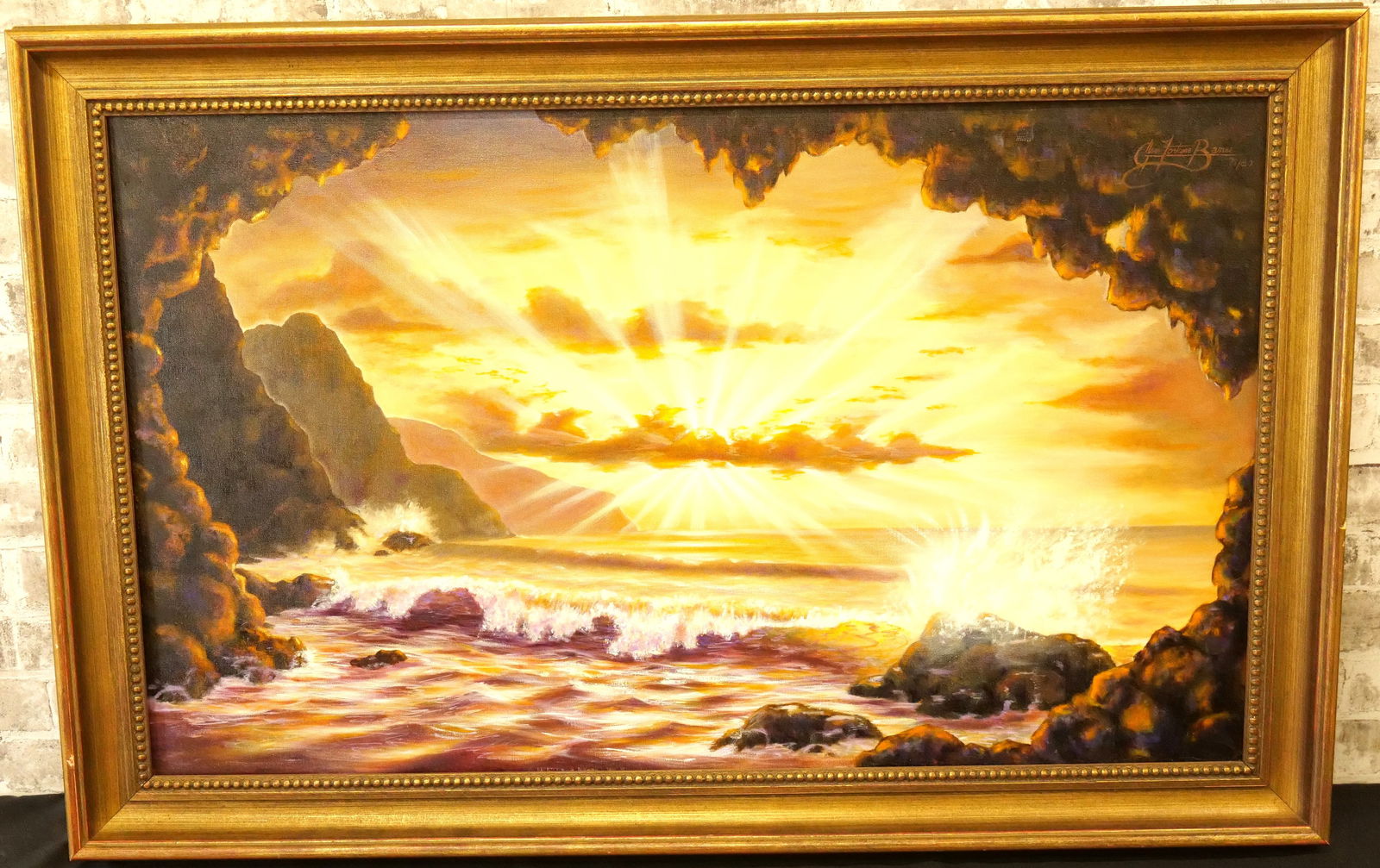 Oil on Canvas of Ocean Scene by Glen Fortune Banse (1 of 8)