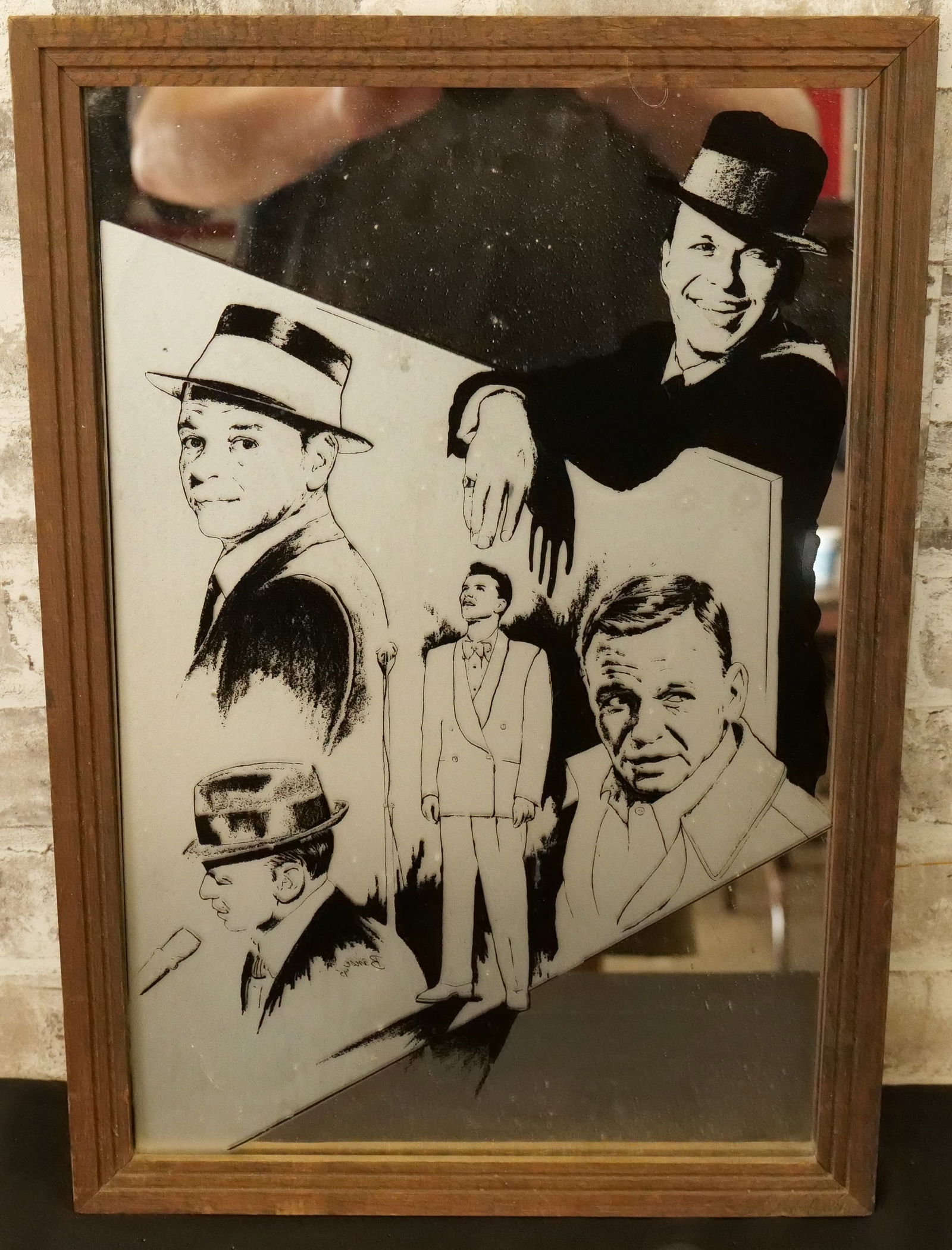 Mirror with 5 Faces of Frank Sinatra (1 of 6)