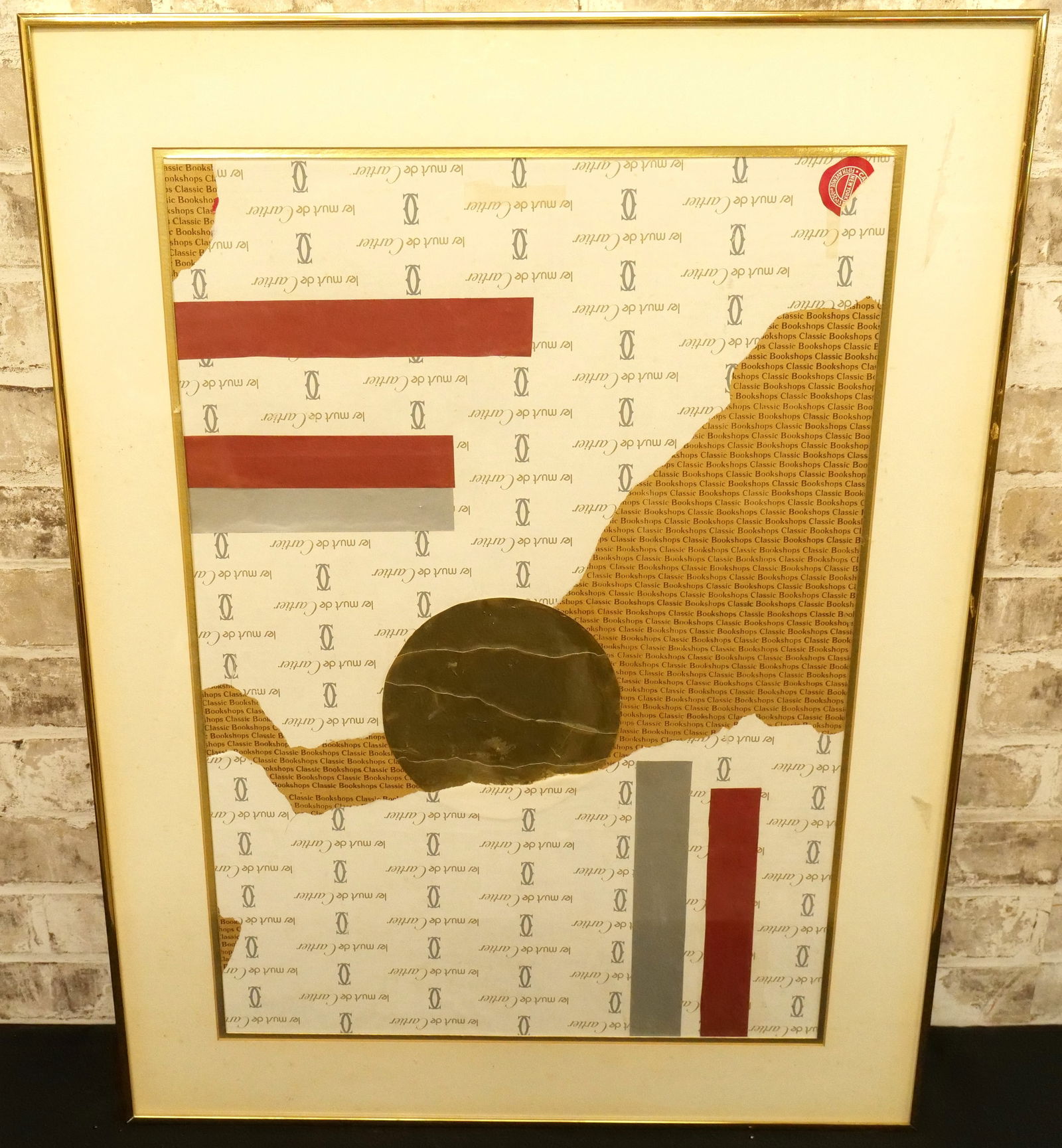 Mixed Media Collage "Les must de Cartier": Mixed Media Collage - Les must de Cartier. Artist Unknown. Possibly Leo Manso. Framed and Matted. Measures 29.5" tall x 22.25" wide. All invoices must be paid within 24 hours of the sale. We offer mul