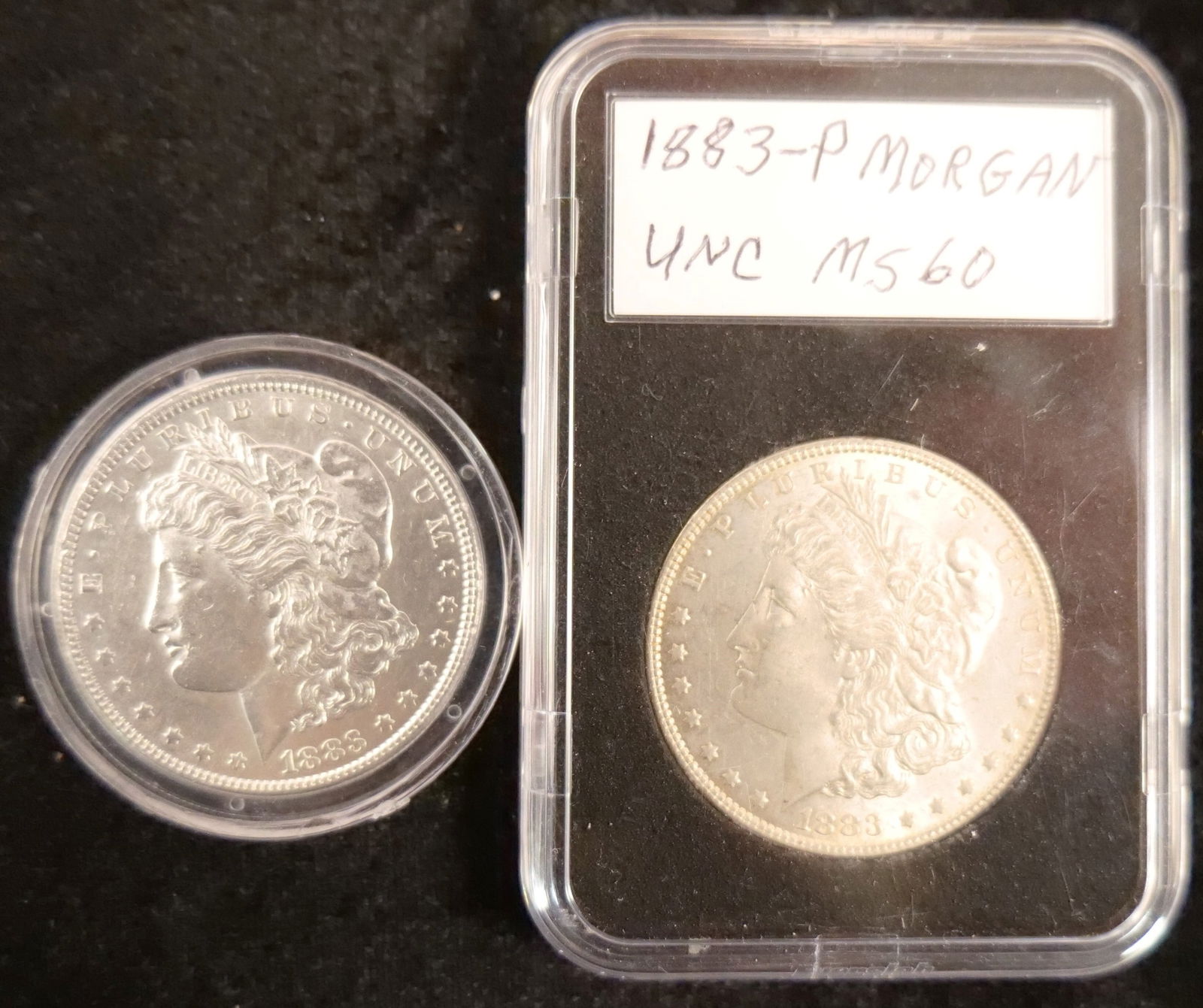 Lot of 2 1883-P Morgan Silver Dollars (1 of 5)