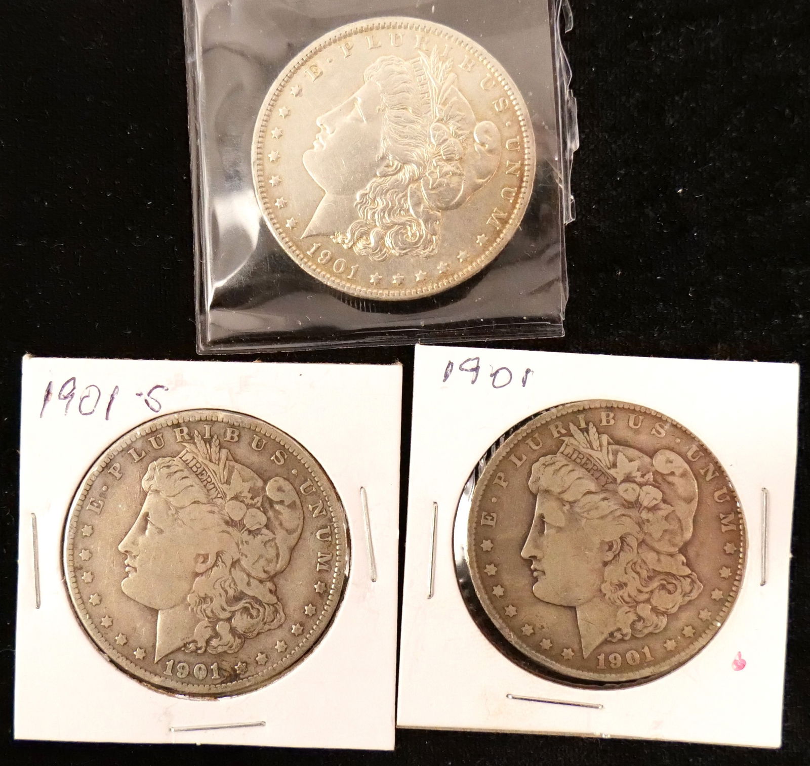 Lot of 3 Morgan Silver Dollars (1 of 7)