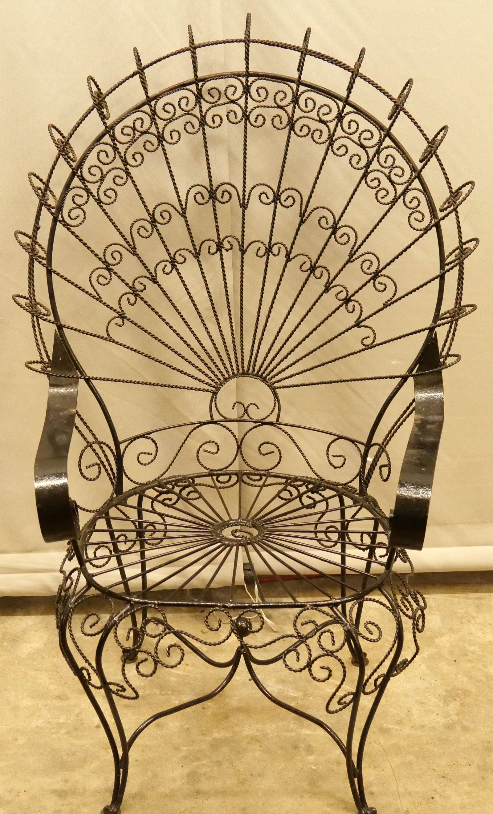 Victorian Style High Back Wire Metal Chair (1 of 8)