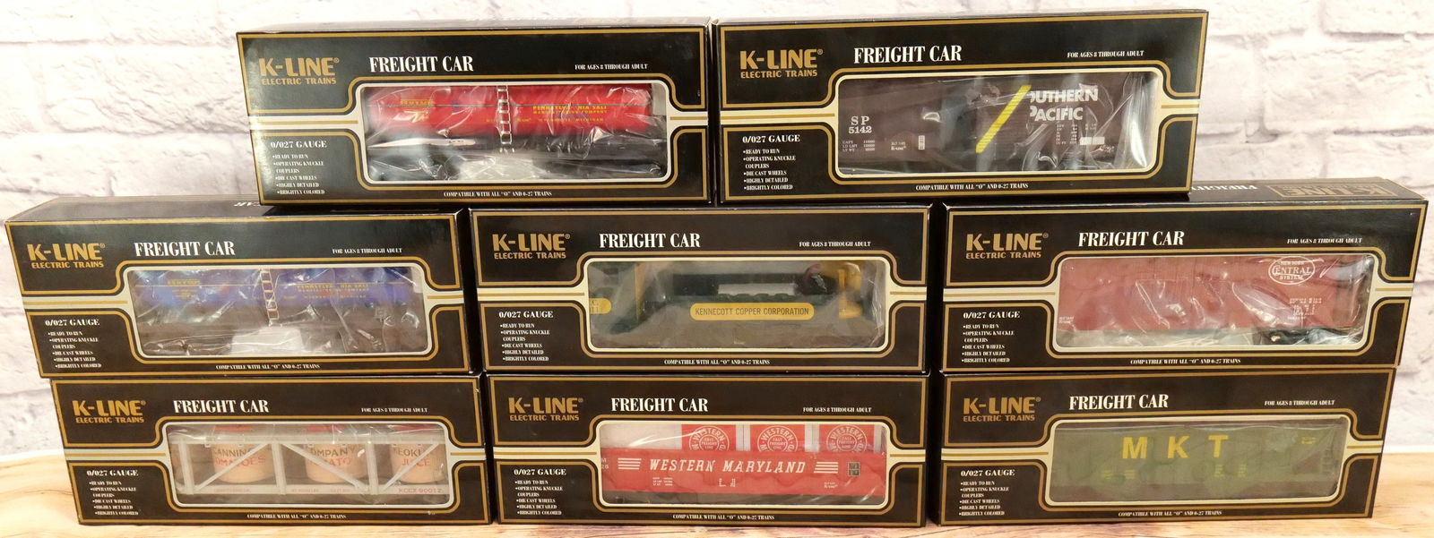 Set of 8 K-Line O27 Gauge Freight Cars/Rolling Stock (1 of 8)