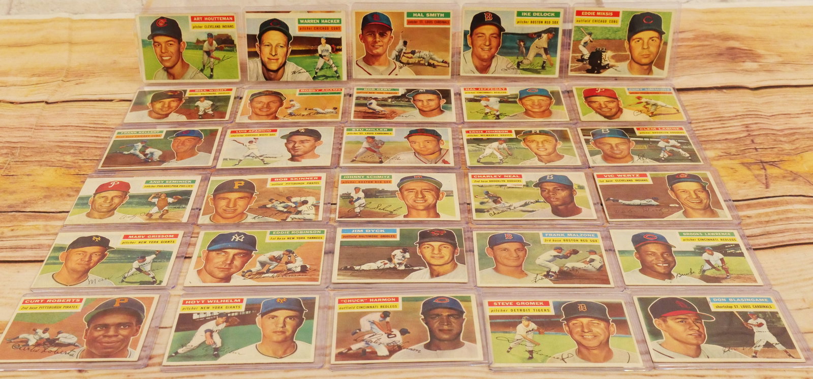 Lot of 30 Topps 1956 Baseball Cards (1 of 17)