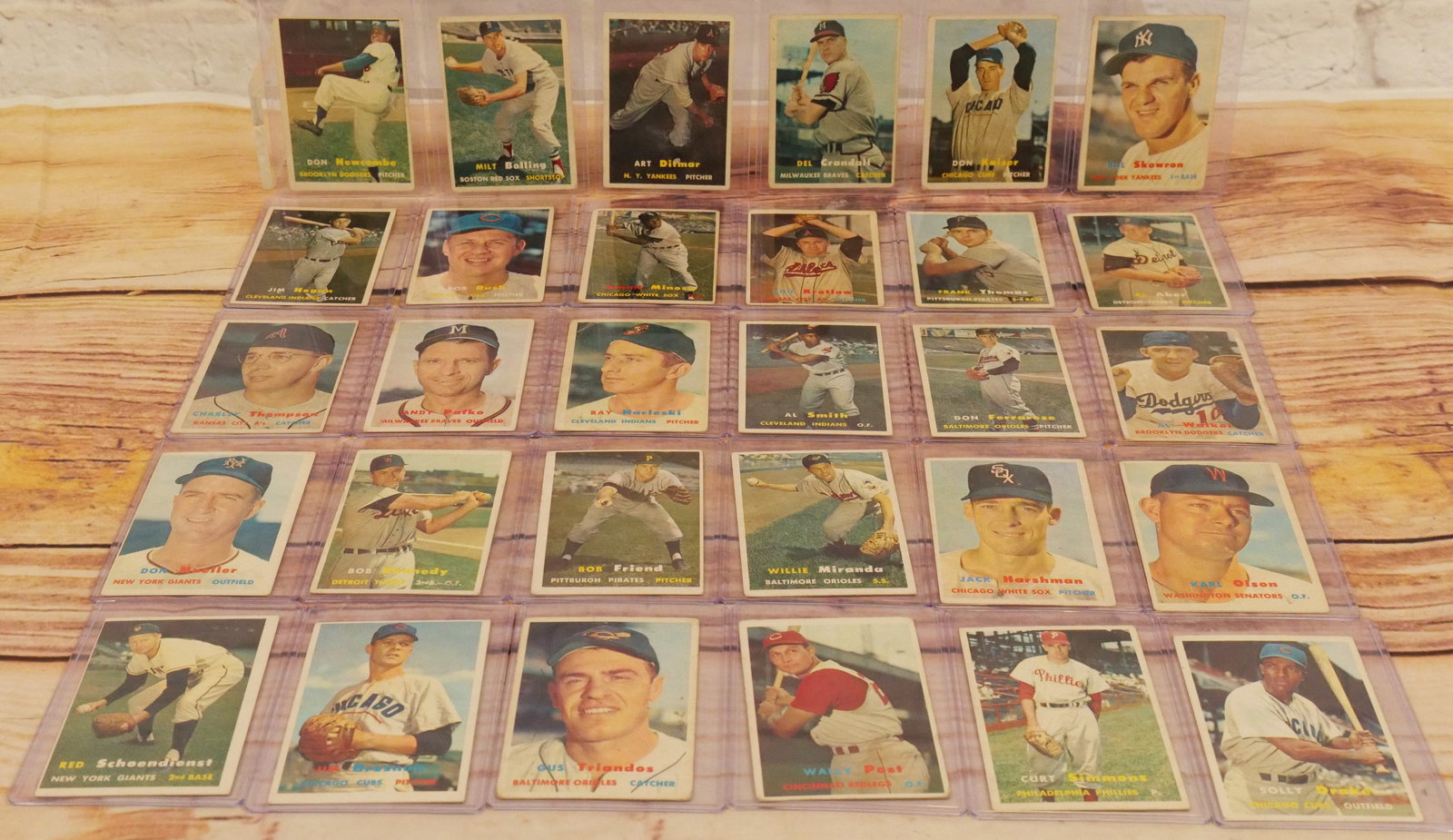 Lot of 30 Topps 1957 Baseball Cards (1 of 17)