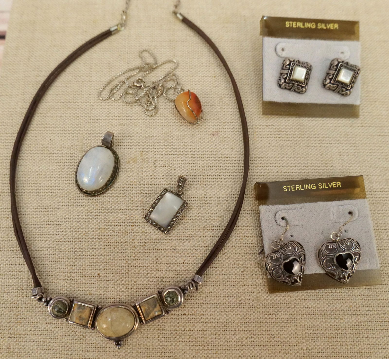 Lot of Sterling and Natural Stone Jewelry (1 of 5)