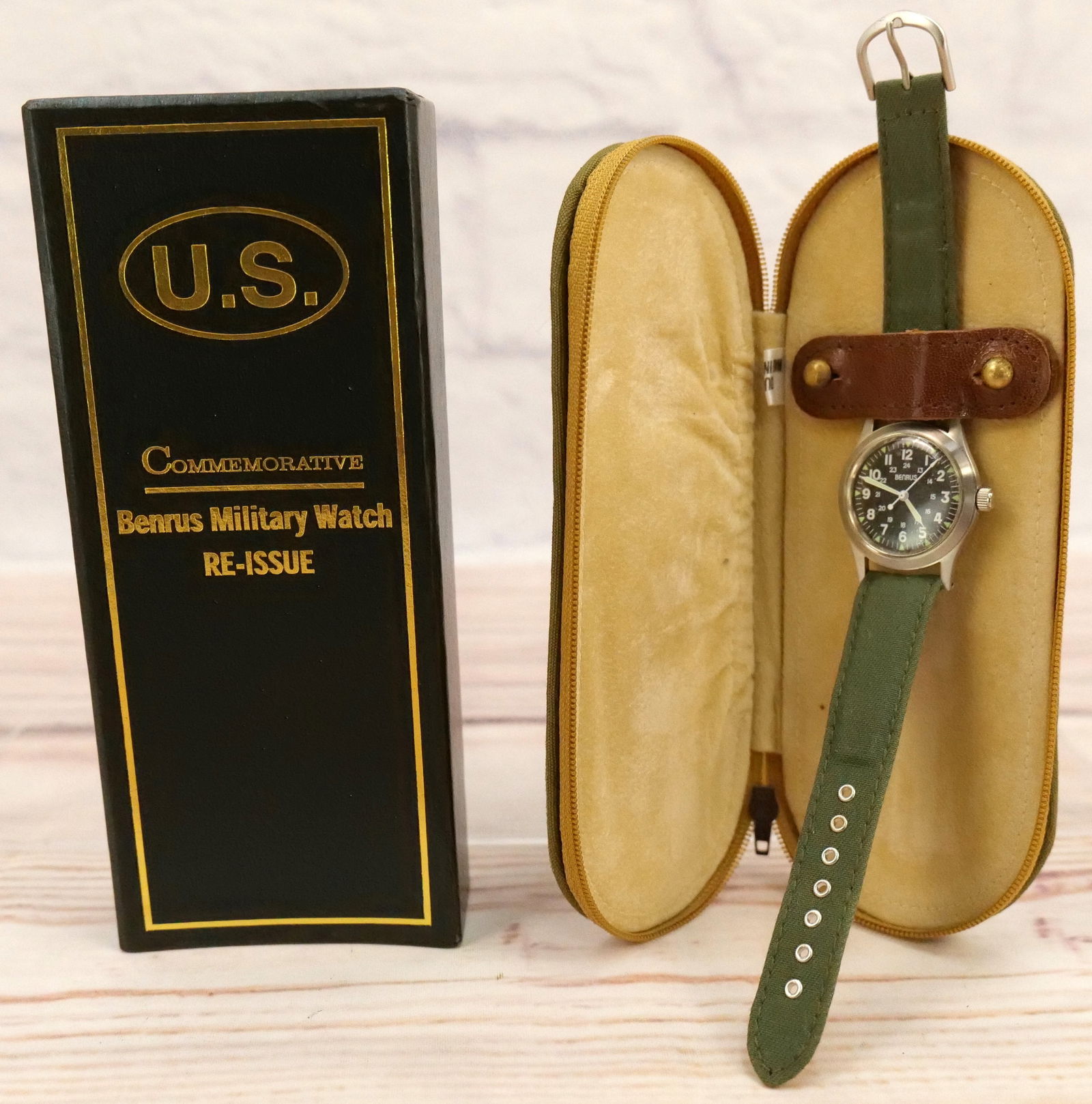 Benrus Hand Wound Wwii 50th Anniversary D Day Military Watch