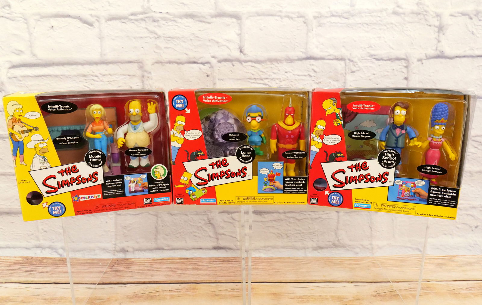 Lot of 3 The Simpsons Interactive Figure Sets (1 of 6)