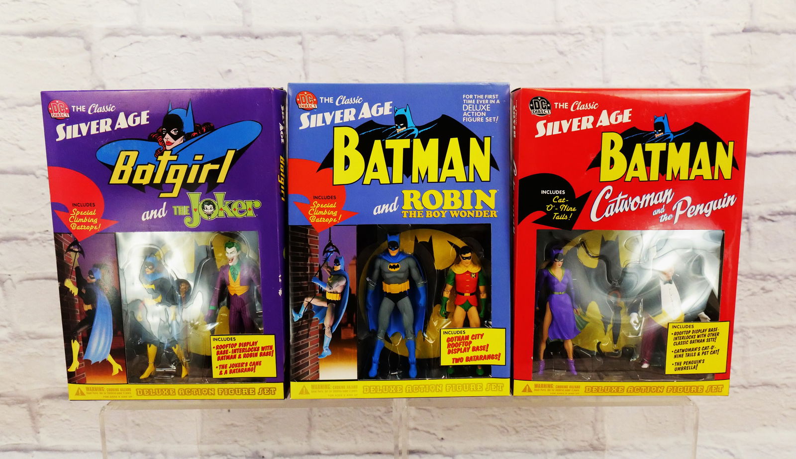 Lot of 3 DC Direct Batman Deluxe Action Figure Sets (1 of 7)