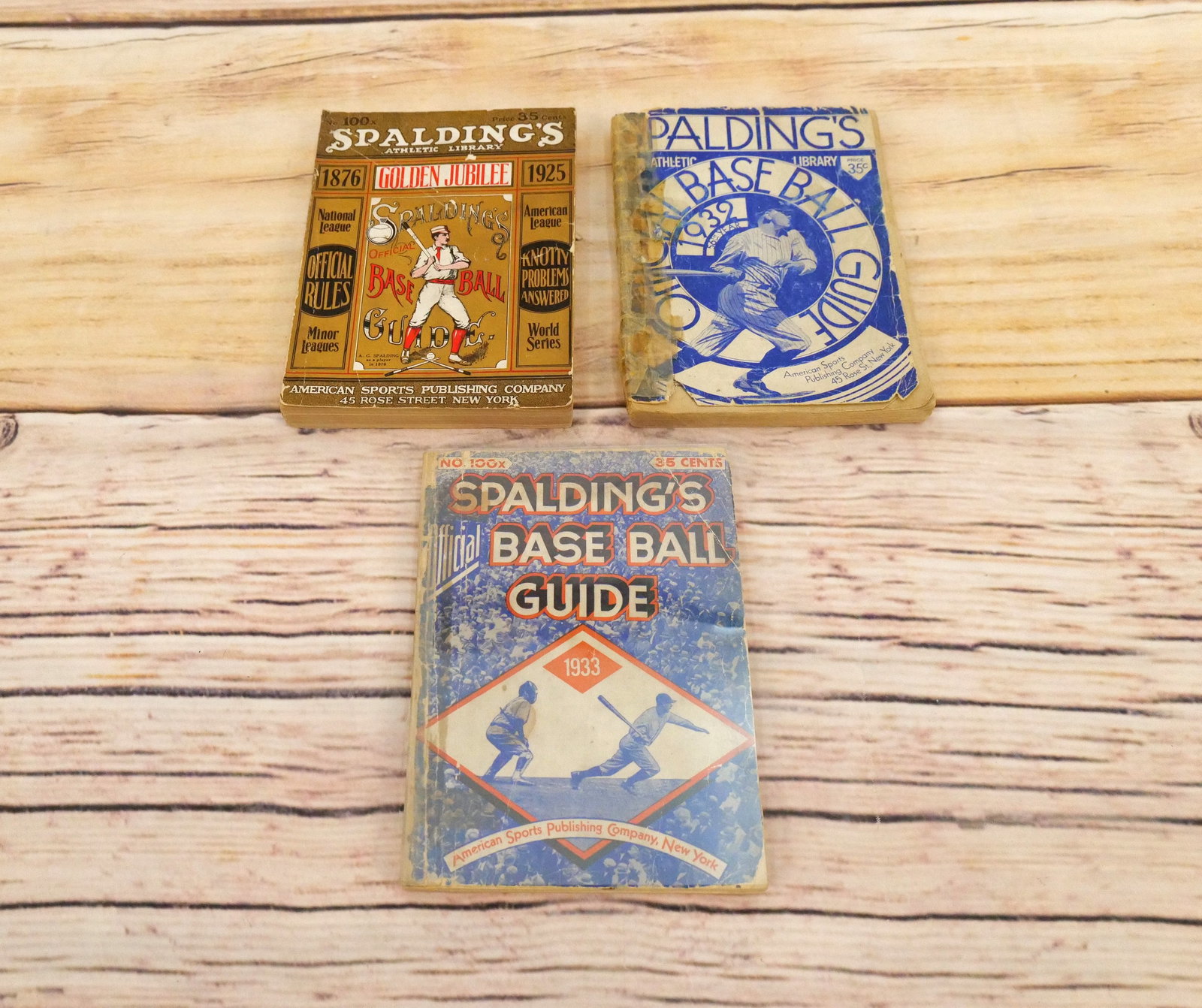 Lot of 3 Early Spalding Baseball Guides (1 of 15)