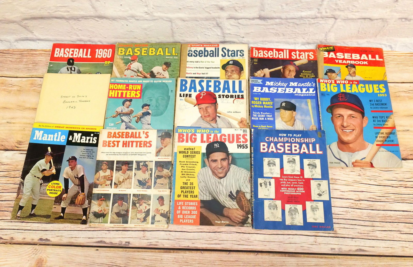 Lot of 14 Vintage Baseball Magazines (1 of 10)