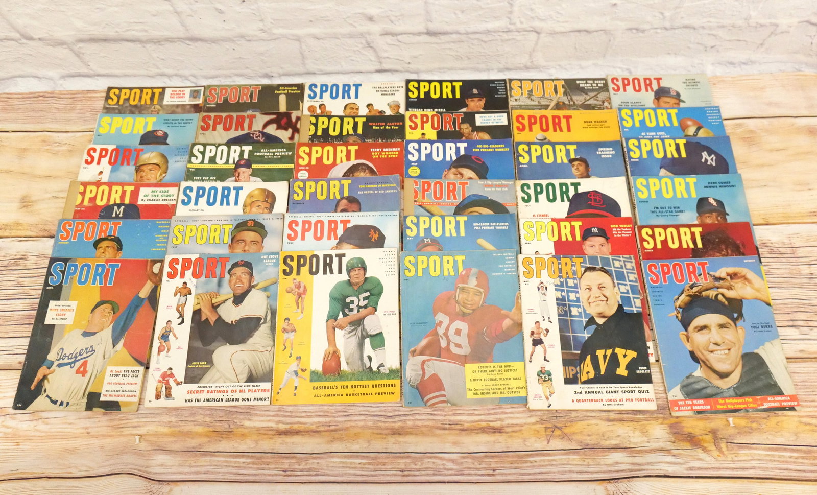 Lot of 36 Sport Magazines - 1954-1956 (1 of 10)