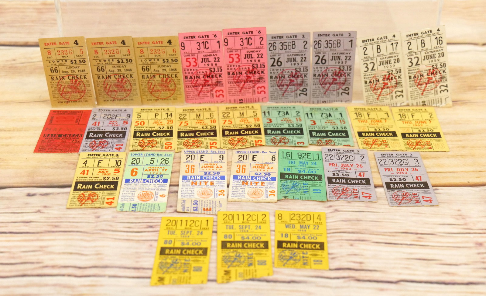 Group Lot of Vintage Ticket Stubs (1 of 10)