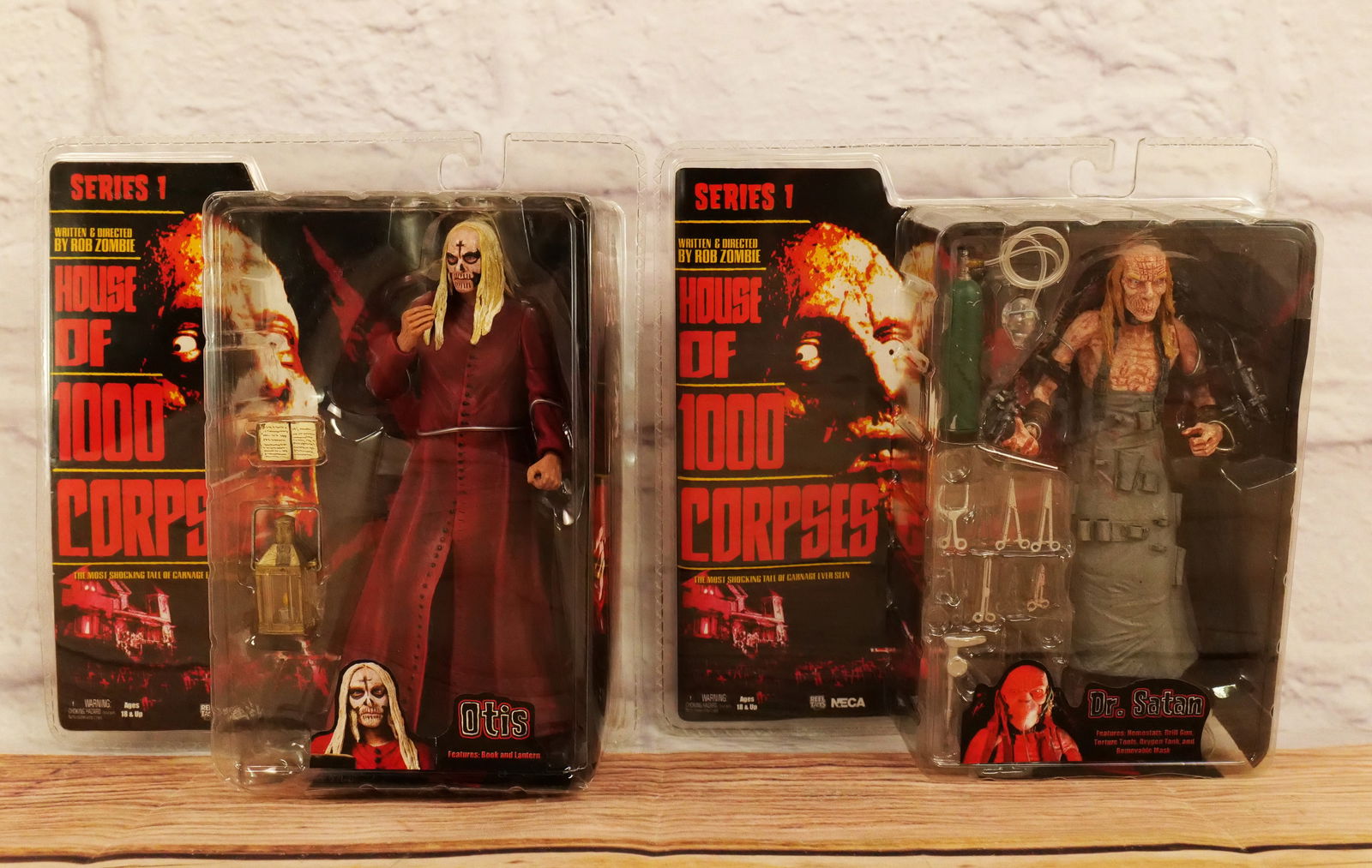 Lot of 2 NECA House of 1000 Corpses Action Figures: Lot of 2 NECA House of 1000 Corpses Action Figures including Otis and Dr. Satan. Both new in package. All invoices must be paid within 24 hours of the sale. We offer multiple shipping options please r