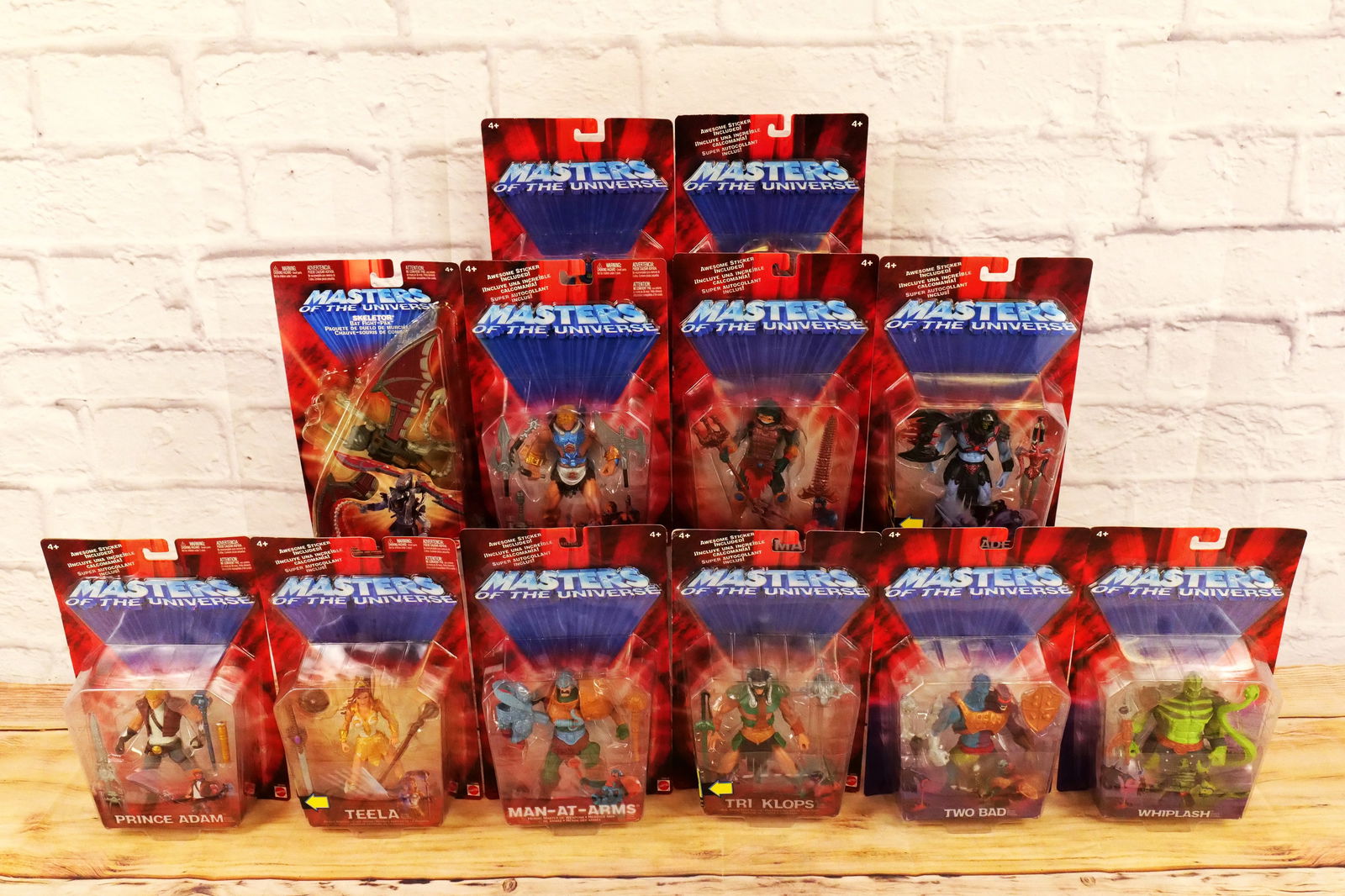 Lot of Mattel Masters of the Universe Collectibles: Lot of Mattel Masters of the Universe Action Figures from the Early 2000's including Whip Lash, Two Bad, Spin Blade Skeletor, Tri Klops, Mer-Man, Martial Arts He-Man, Prince Adam, Teela, Man-At-Arms,
