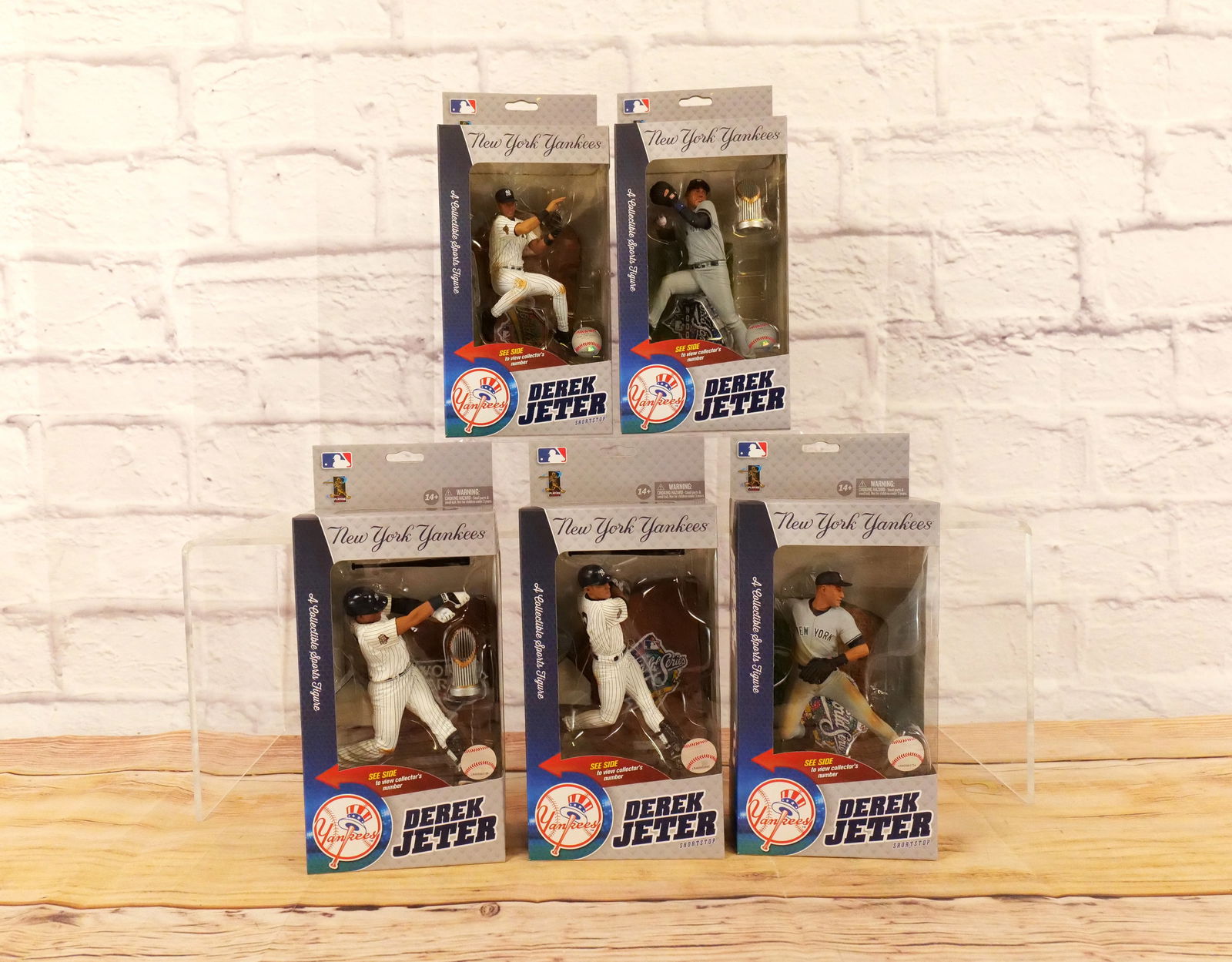 Lot of 5 McFarlane Derek Jeter World Series Figures (1 of 9)