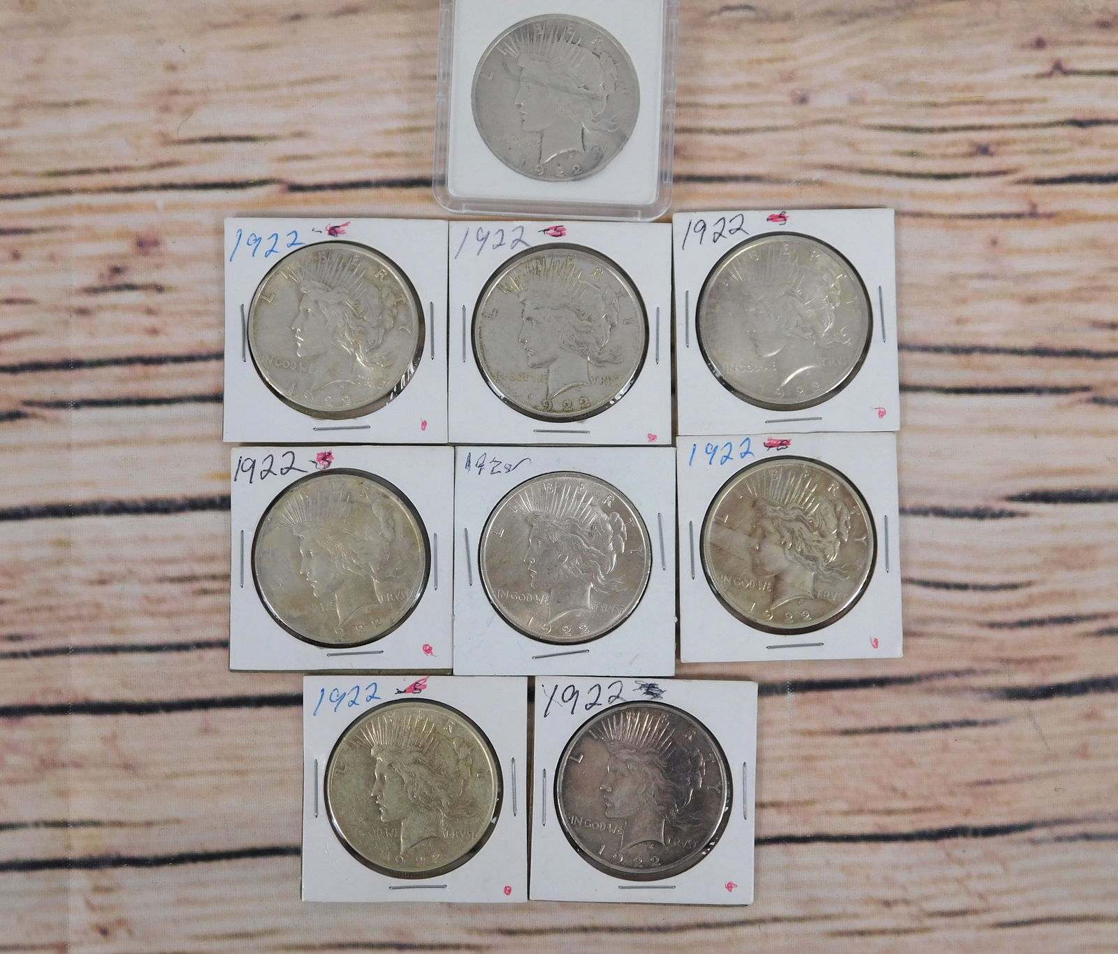 9 1922 Peace Dollars (1 of 6)