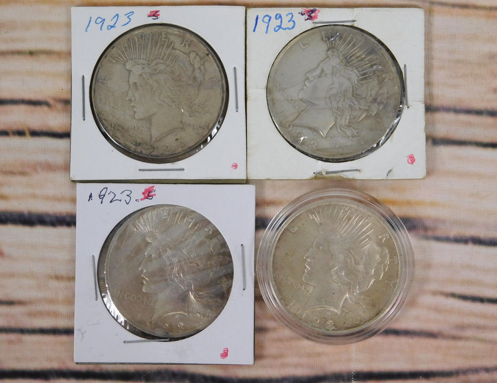 4 1923 Peace Dollars (1 of 6)