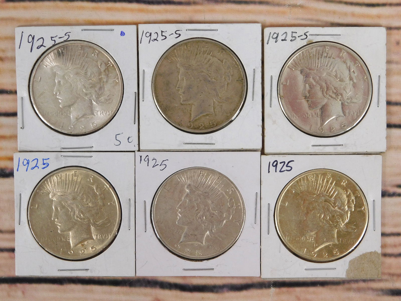 6 1925 Peace Dollars (1 of 8)