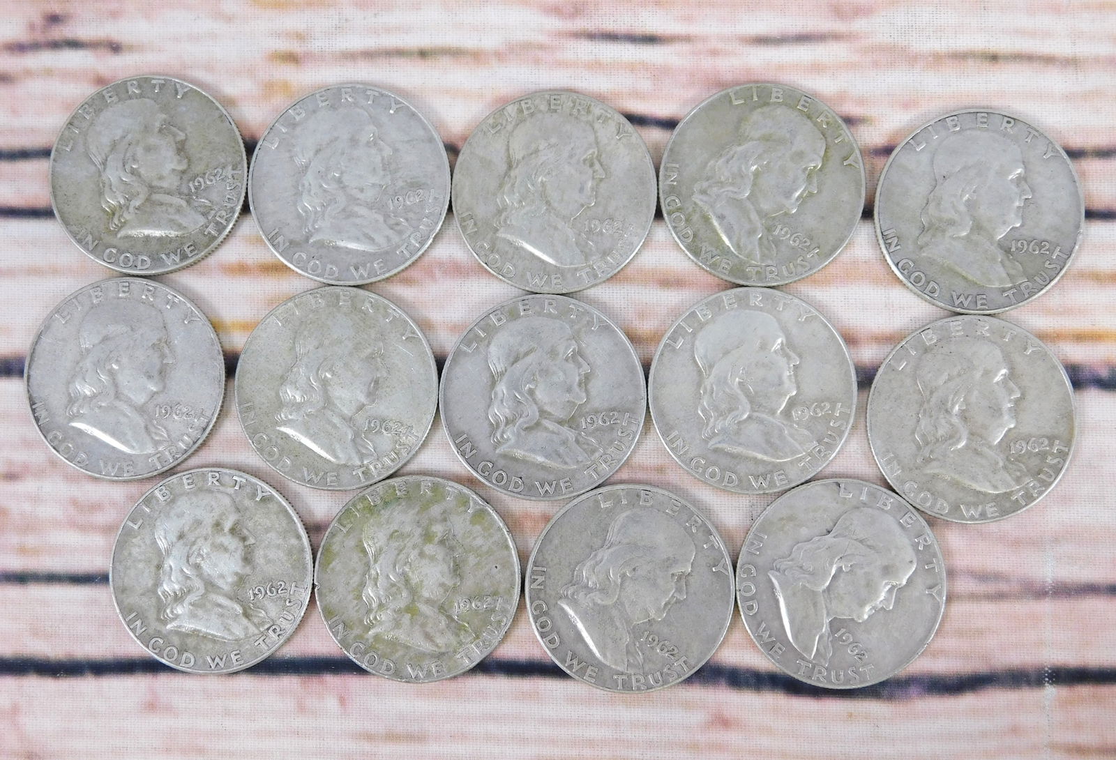 Group of Benjamin Franklin Half Dollars (1 of 6)
