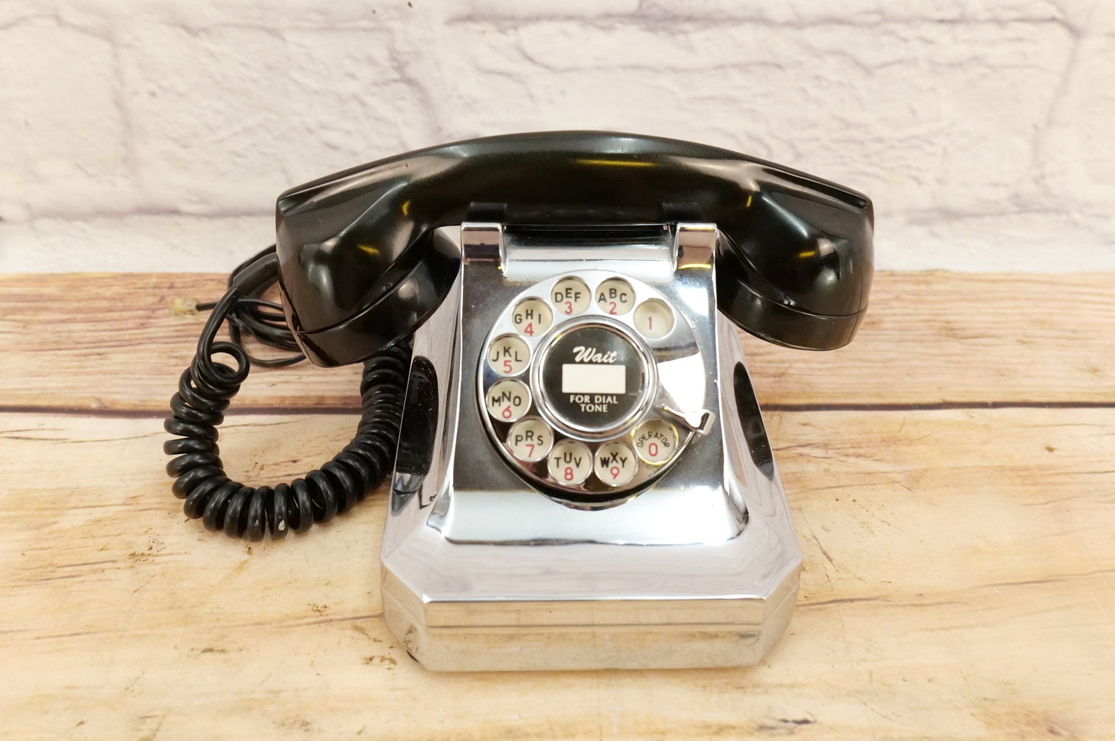 Vintage Art Deco Stromberg Carlson Chrome and Black Rotary Telephone (1 of 7)