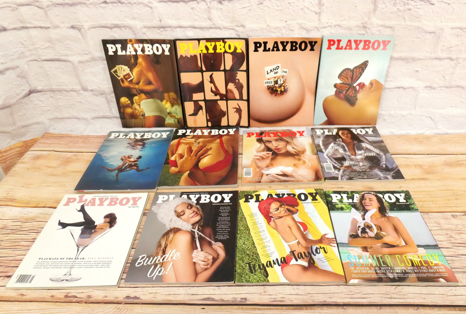 Complete Run of 2018 & 2019 Playboy Magazines (1 of 8)