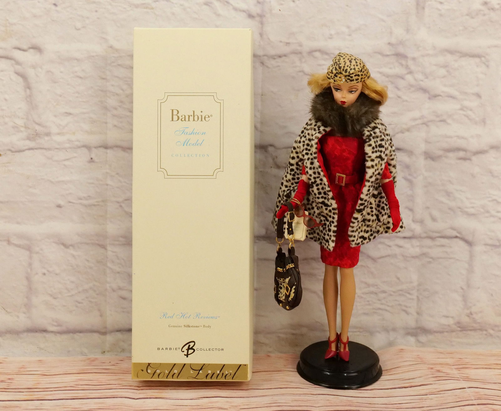 Silkstone Red Hot Reviews Barbie Doll: Silkstone Red Hot Reviews Barbie Doll - Barbie Fashion Model Collection - Barbie Collector Gold Label. Missing Photo - Otherwise Complete. This collection came from an estate who did enjoy and display