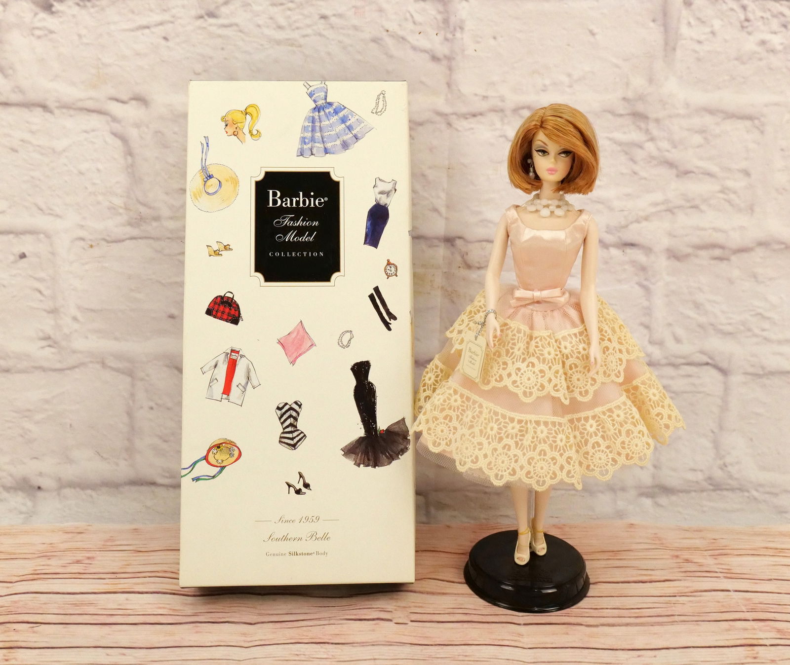 Silkstone Southern Belle Barbie Doll: Silkstone Southern Belle Barbie Doll - Barbie Fashion Model Collection - Gold Label Limited Edition - 50th Anniversary Doll. Complete in Box. This collection came from an estate who did enjoy and disp