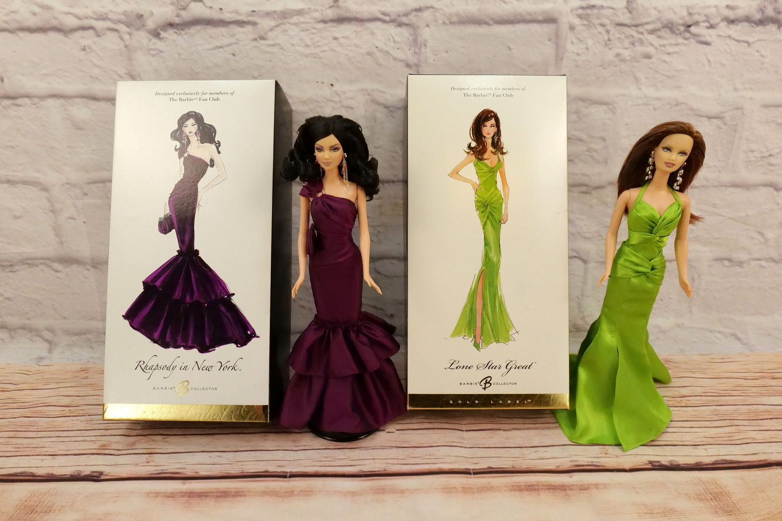 Lot of 2 Gold Label Exclusive Barbie Dolls (1 of 9)