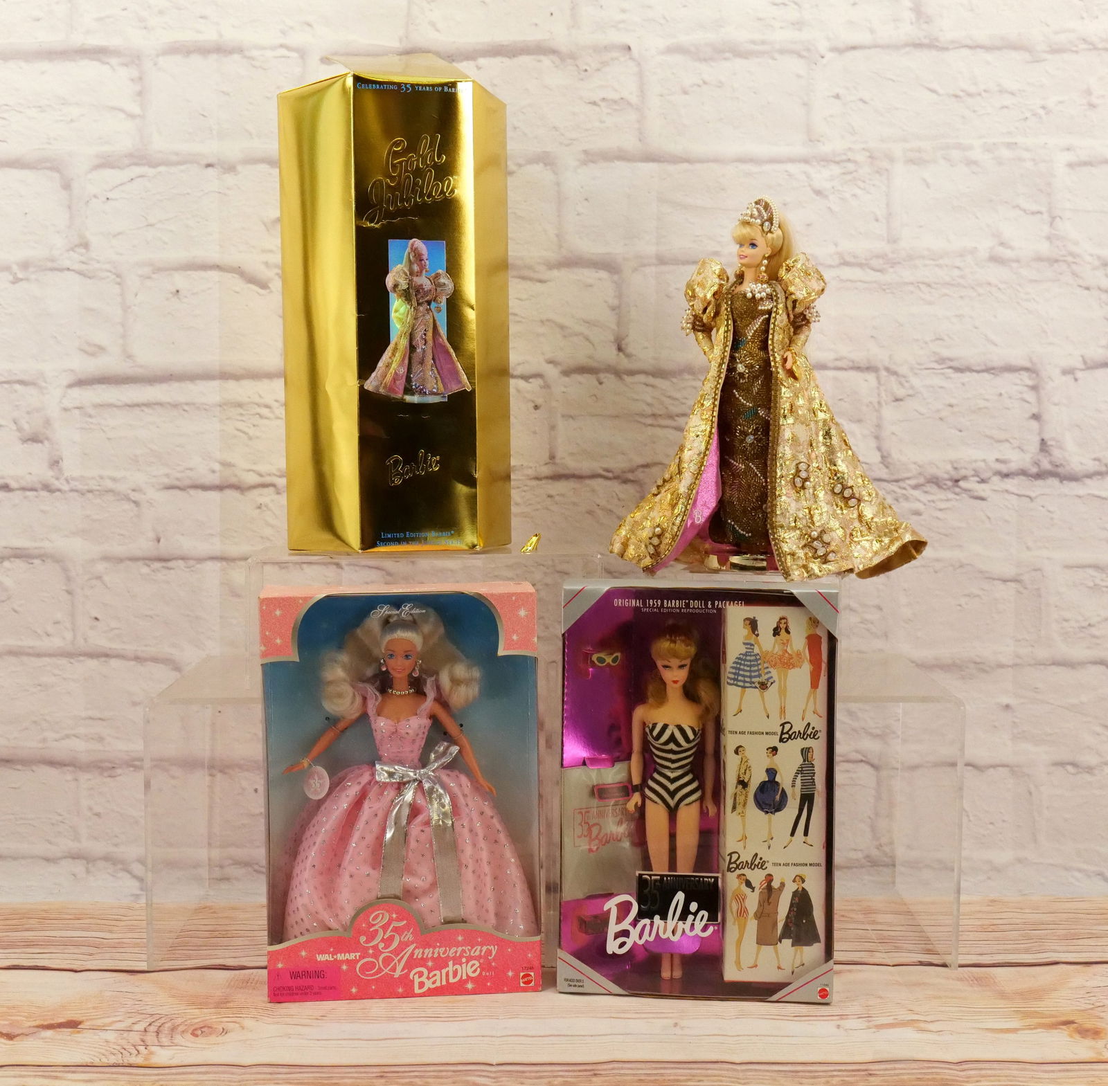 Lot of 3 Barbie 35th Anniversary Dolls (1 of 11)