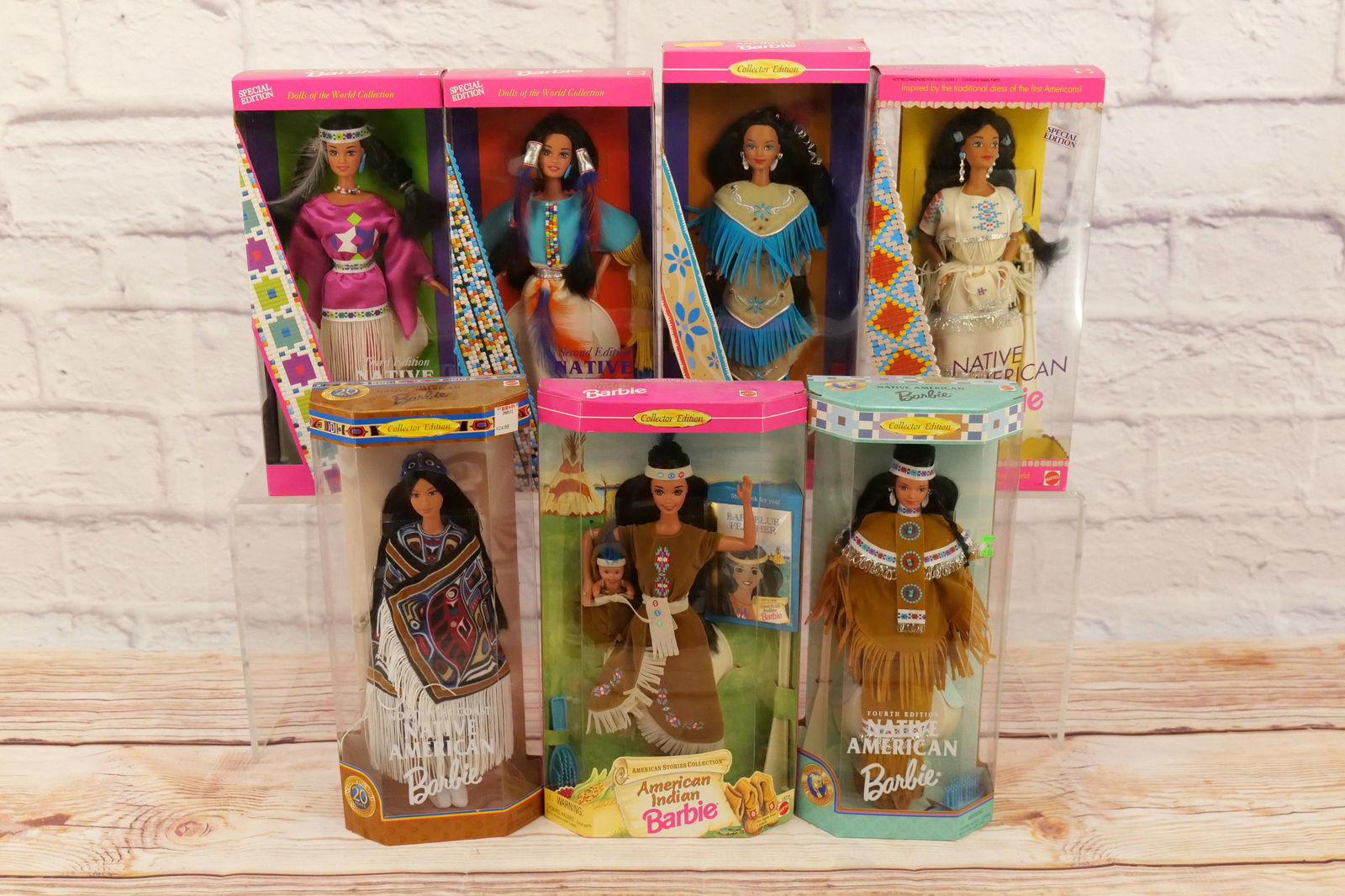 Lot of 7 Native American Barbie Dolls (1 of 19)