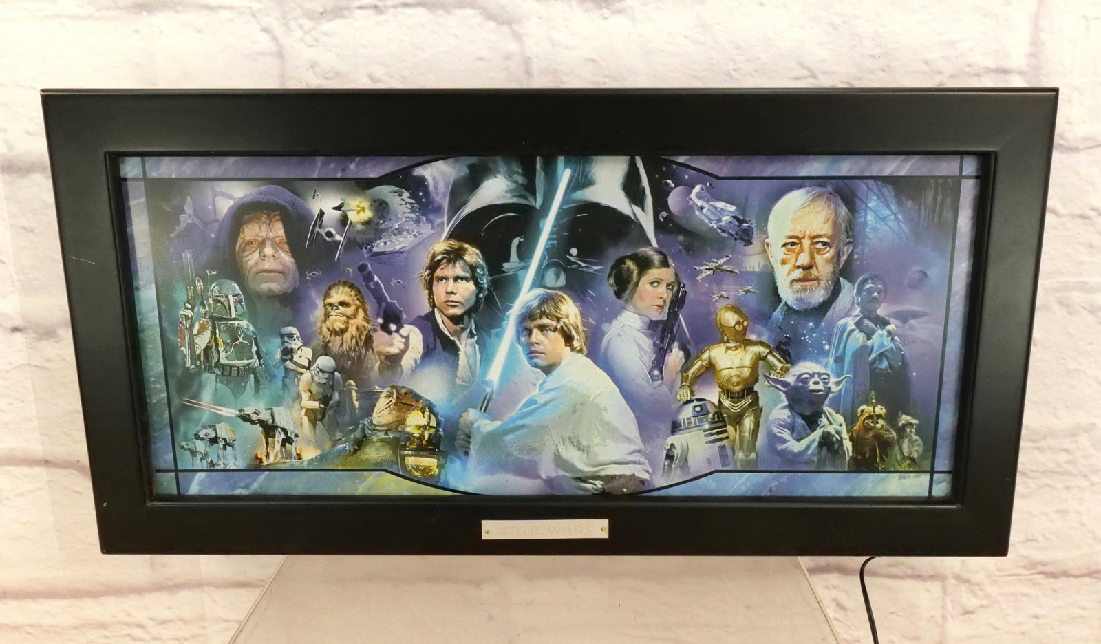Star Wars Bradford Exchange Illuminated Stained Glass Panorama: Star Wars Bradford Exchange Illuminated Stained Glass Panorama. Limited Edition. Tested and Working. Measures 23" long x 11.5" tall. All invoices must be paid within 24 hours of the sale. We offer mul
