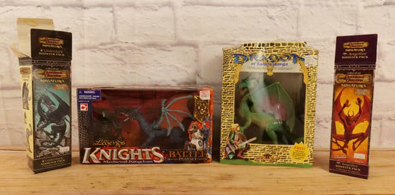 Lot of Dragon Figures with Original Packaging